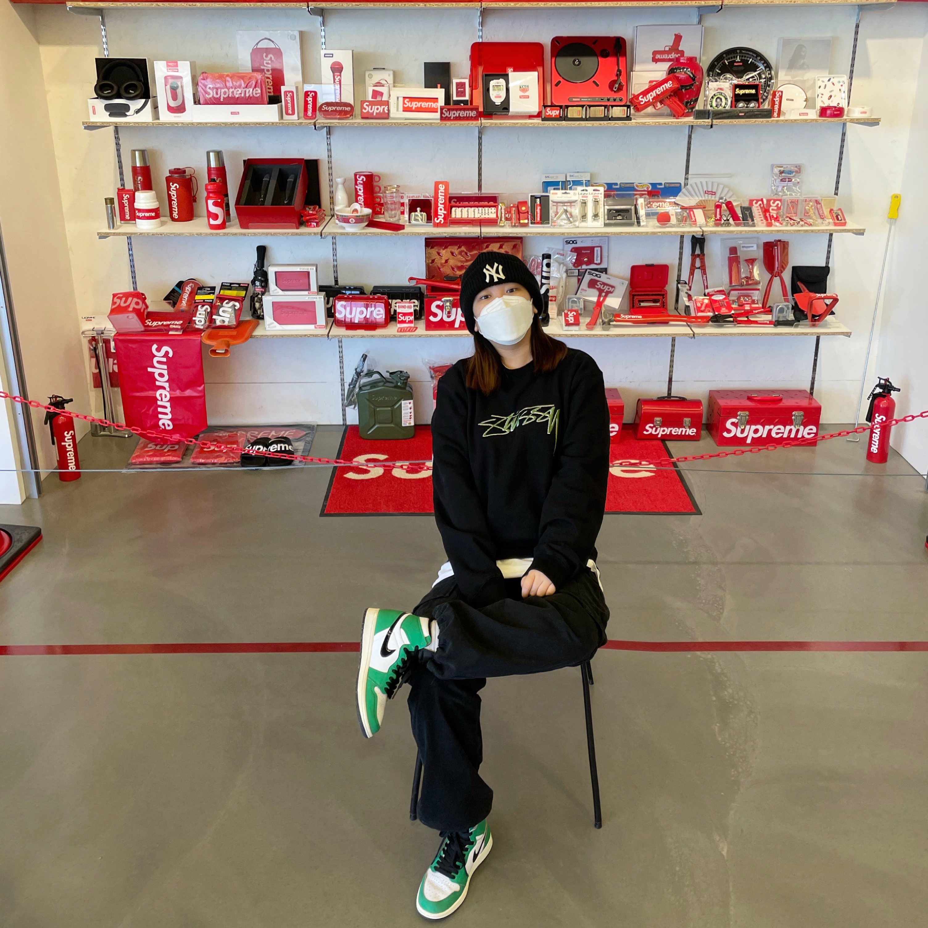 (W) Jordan 1 Retro High OG Lucky Green 착용 스타일