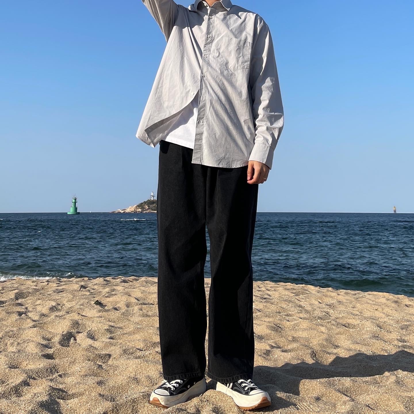 Converse x JW Anderson Run Star Hike Hi Black 착용 스타일
