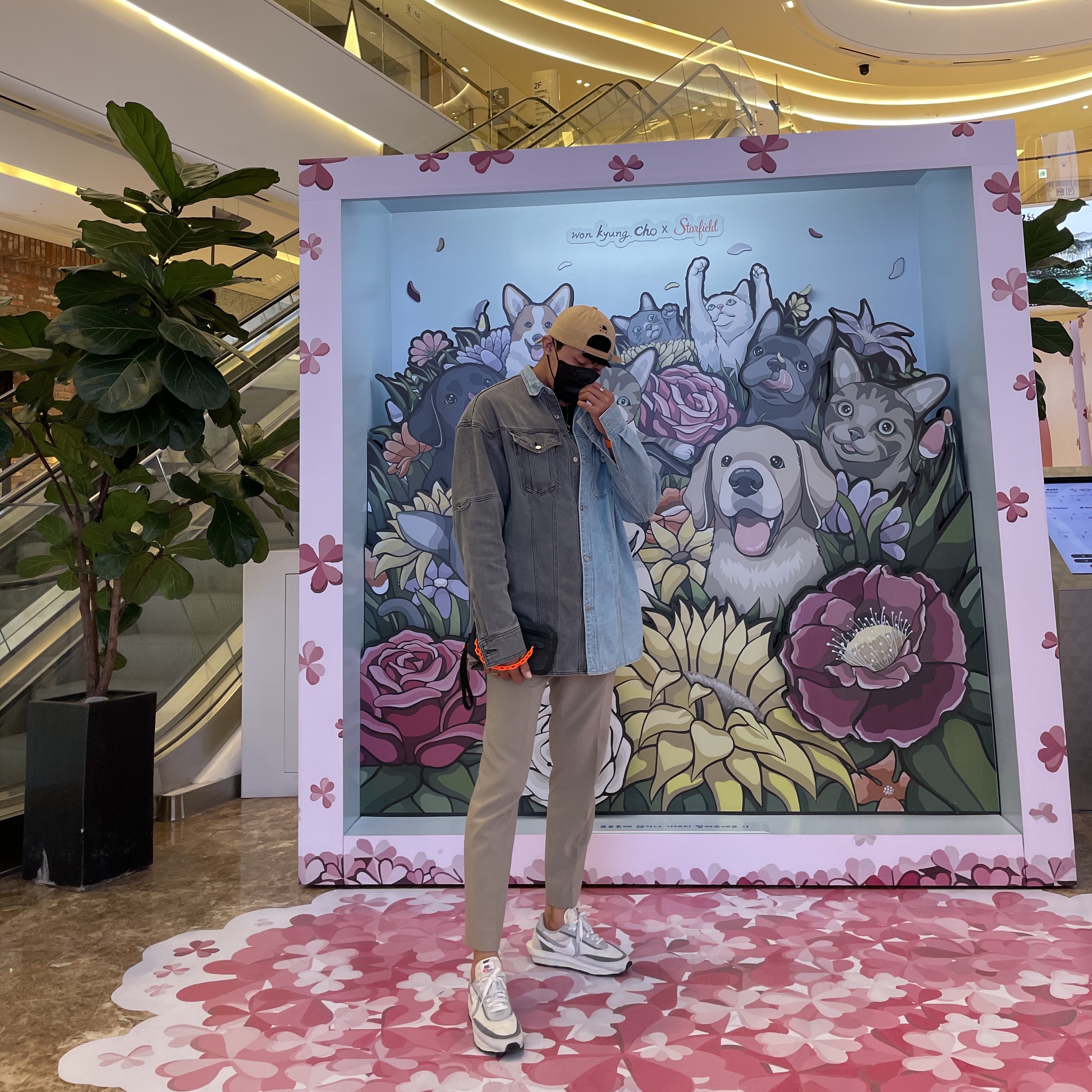 Nike x Sacai LDWaffle Summit White 착용 스타일