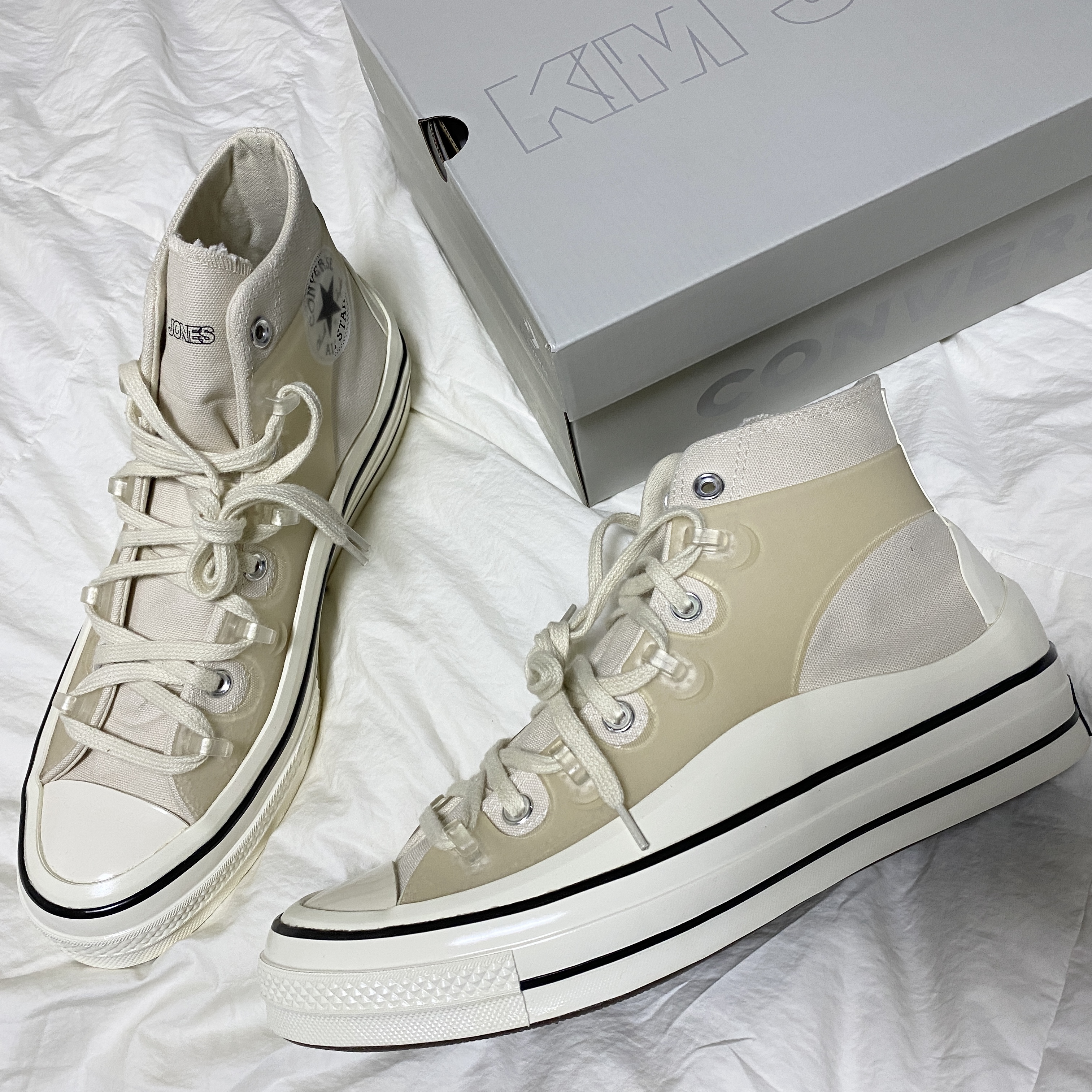 Converse x Kim Jones Chuck 70 Utility Wave High Natural Ivory 착용 스타일 - 2