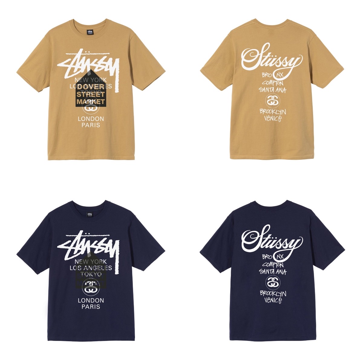 Stussy DSM World Tour T-Shirt Black 착용 스타일 - 5