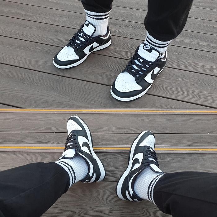 Nike Dunk Low Retro Black 착용 스타일 - 2
