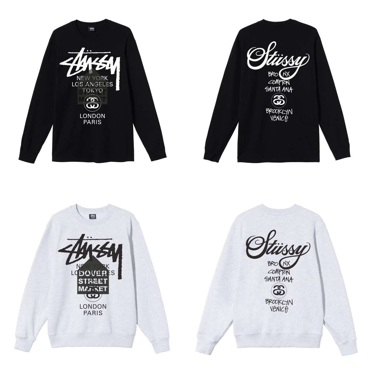 Stussy DSM World Tour T-Shirt Black 착용 스타일 - 4