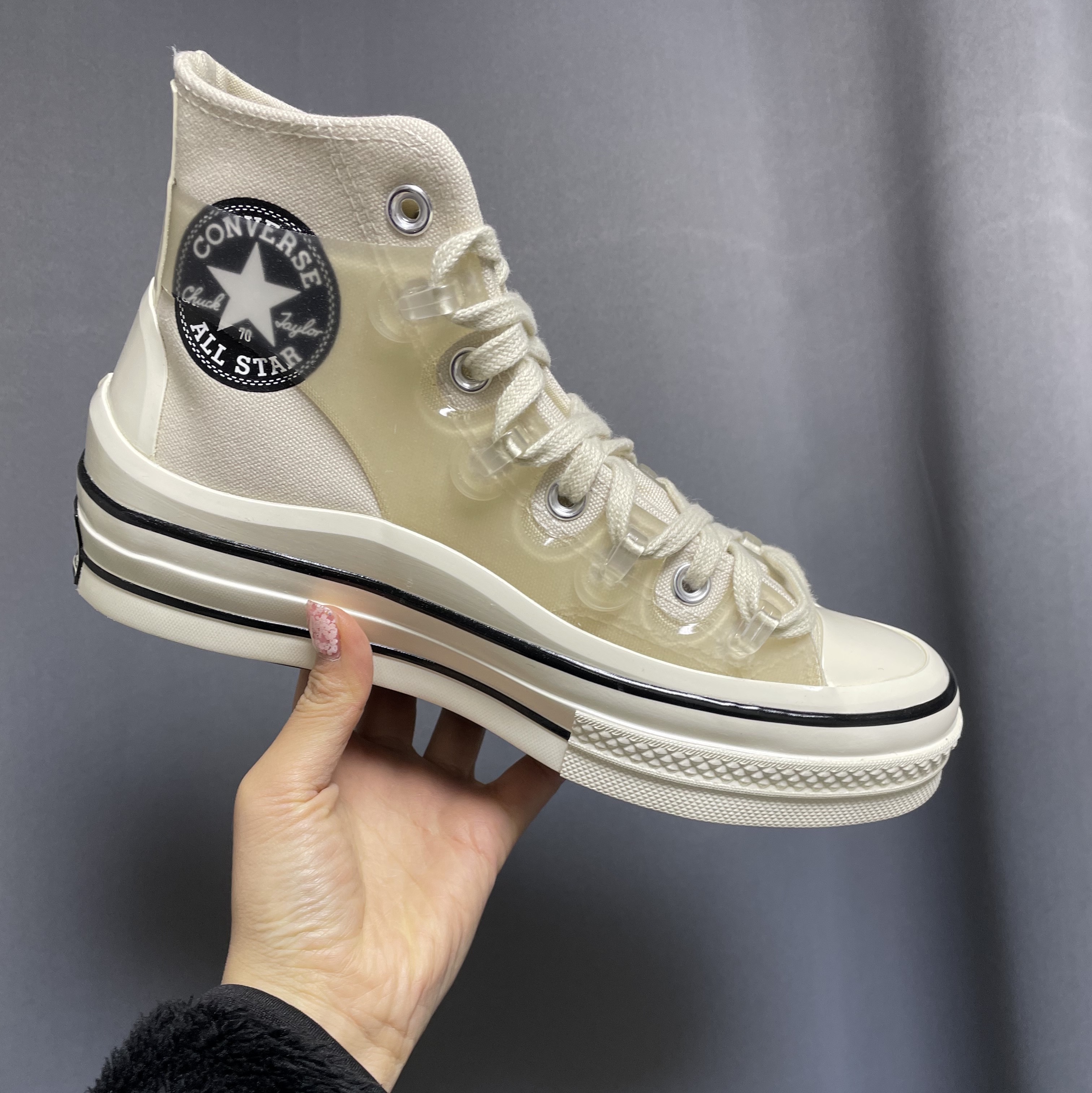 Converse x Kim Jones Chuck 70 Utility Wave High Natural Ivory 착용 스타일 - 1