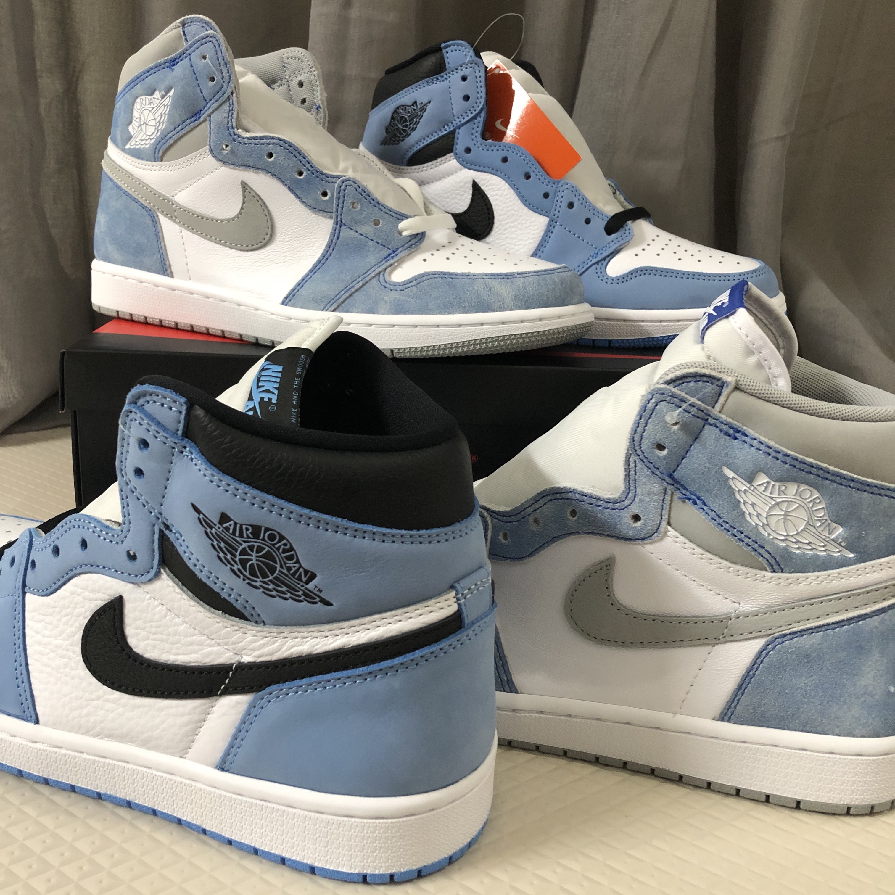 Jordan 1 Retro High OG Hyper Royal, Jordan 1 Retro High OG University Blue 착용 스타일 - 2