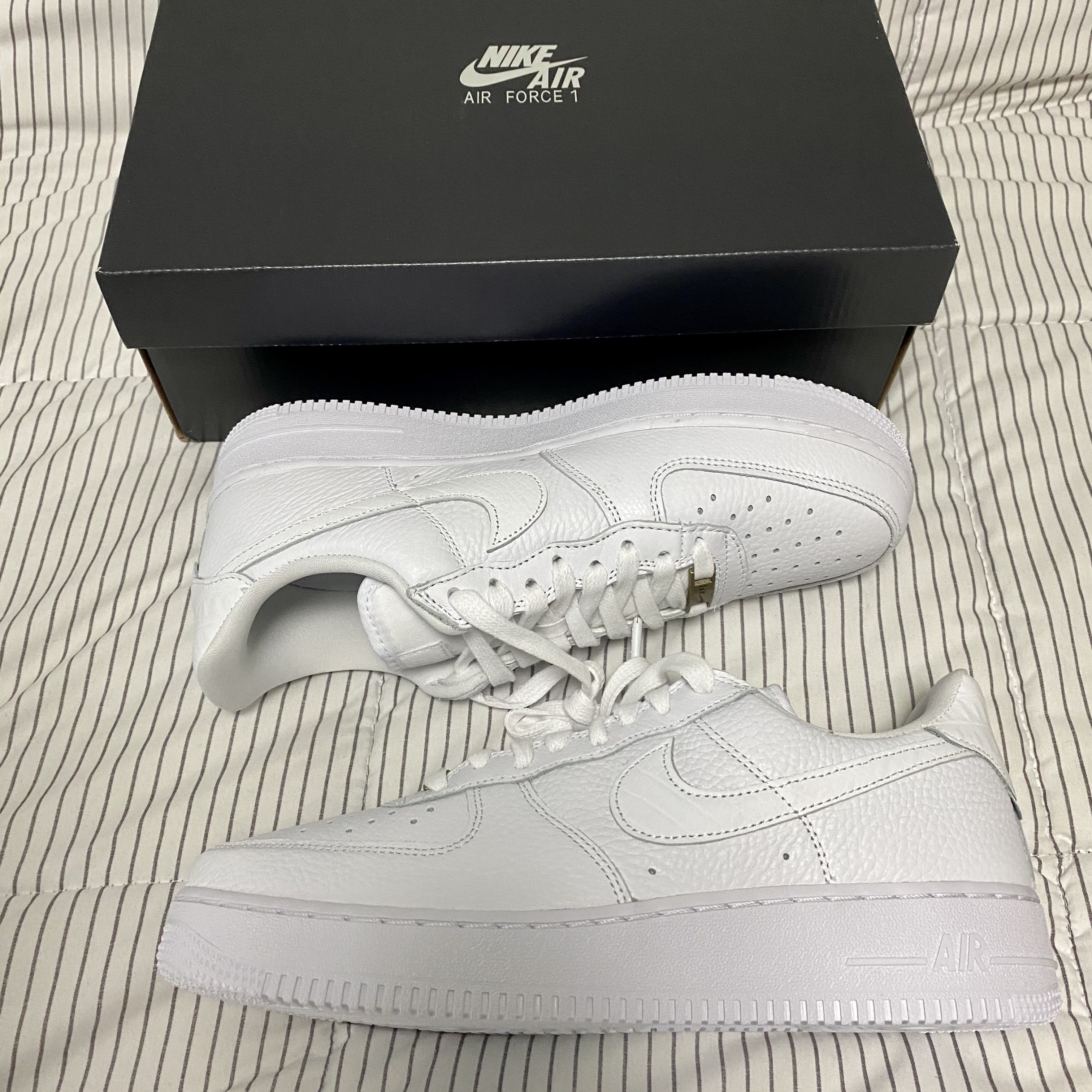 Nike Air Force 1 '07 Craft Triple White 착용 스타일 - 2