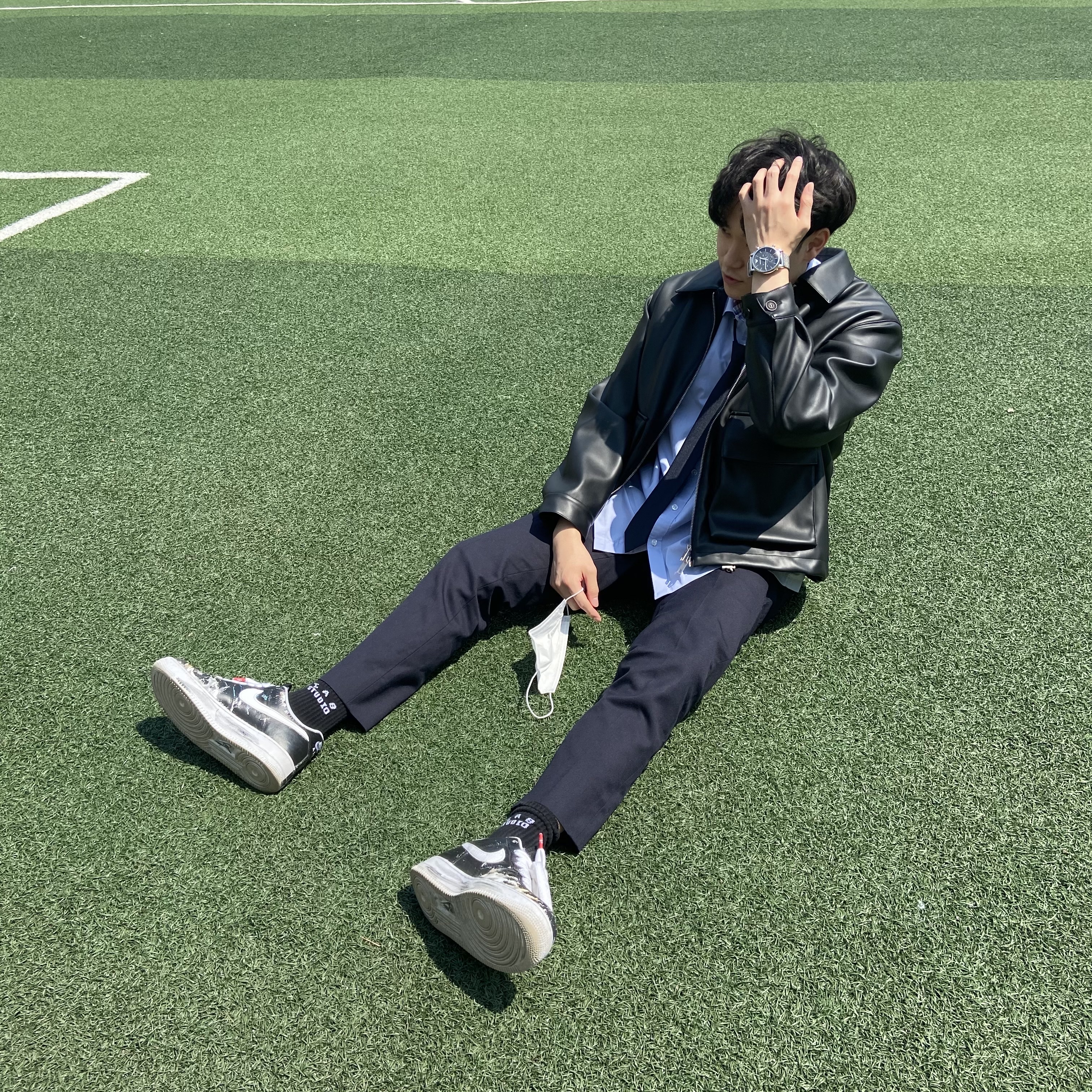 Nike x Peaceminusone Air Force 1 Low Para-Noise 착용 스타일