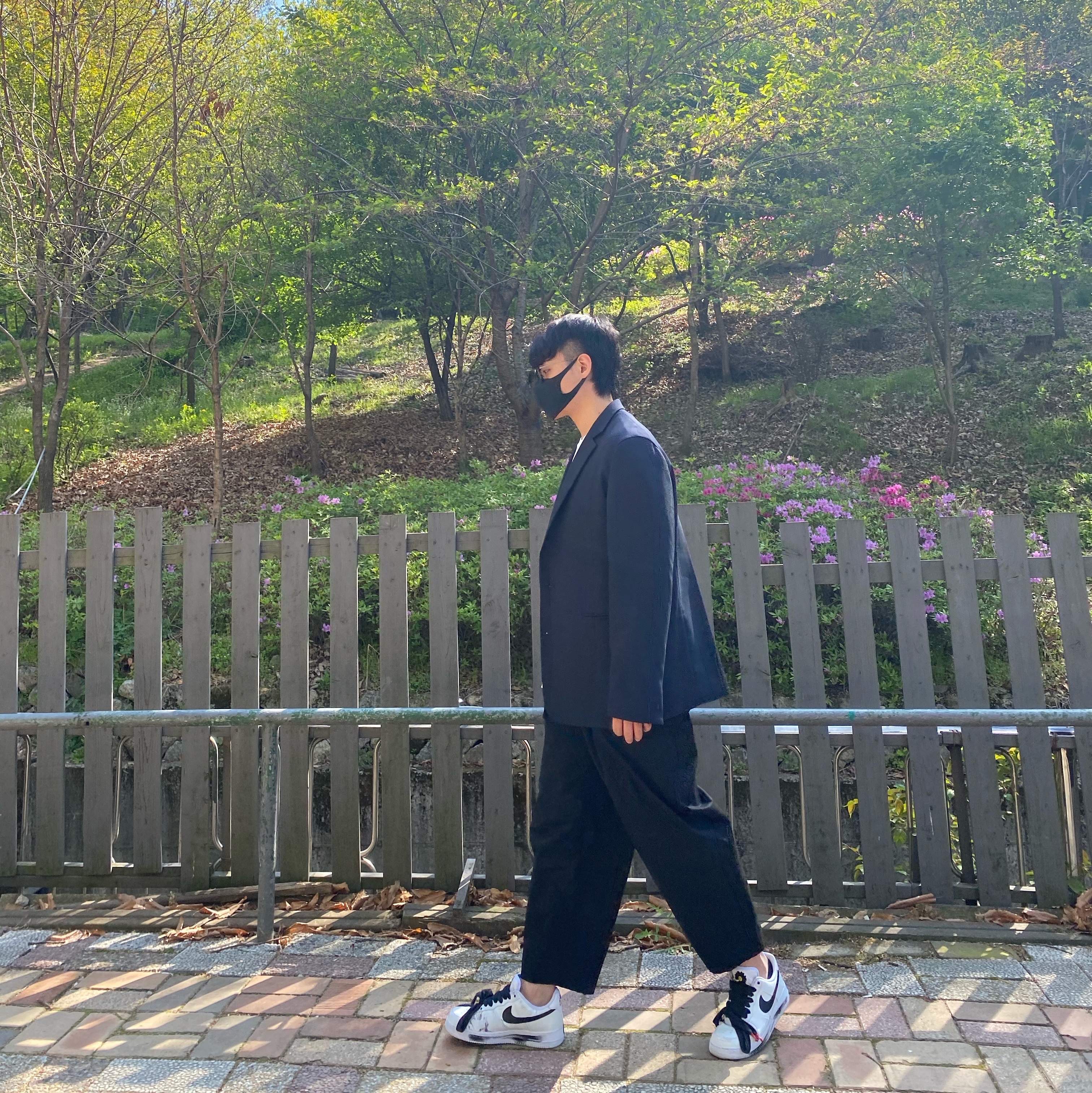 Nike x Stussy Big Swoosh LS T-Shirt White - US/EU, Nike x Peaceminusone Air Force 1 Low Para-Noise 2.0 착용 스타일 - 3