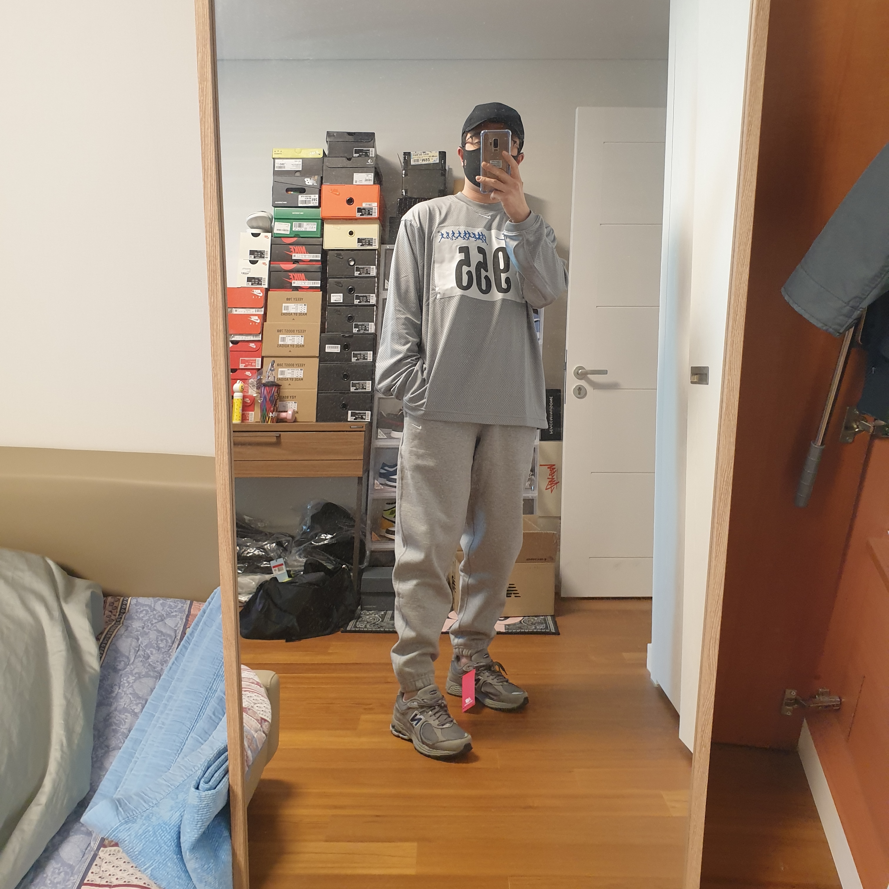 Nike x Drake Nocta NRG AU L91 Cap, Nike x Cactus Plant Flea Market L/S Jersey Grey - US/EU 착용 스타일 - 1