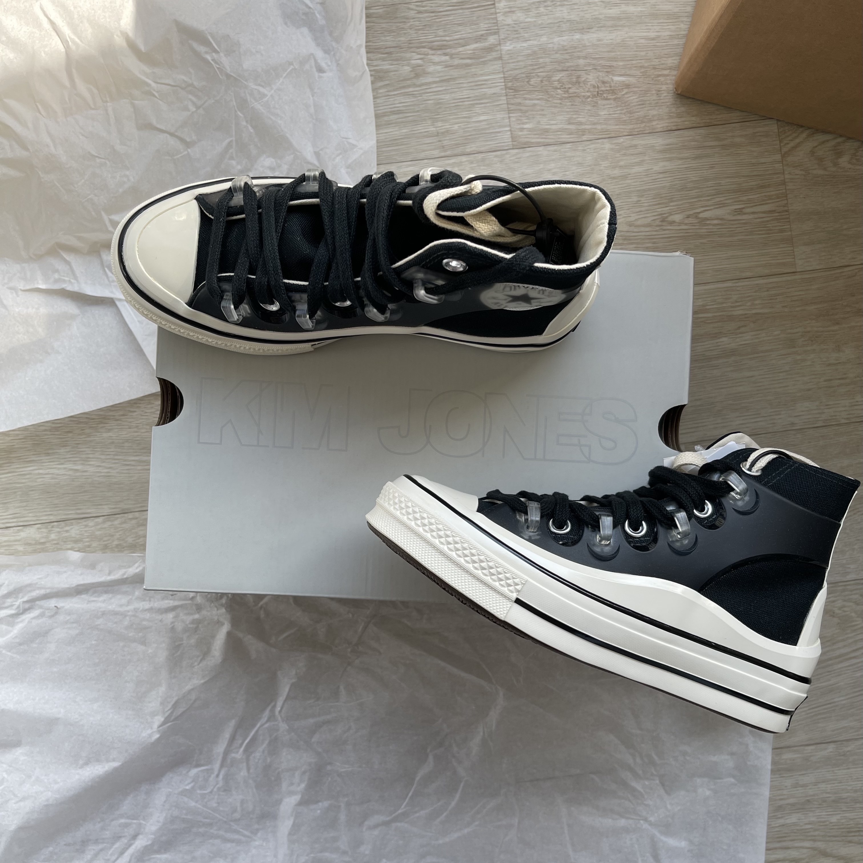 Converse x Kim Jones Chuck 70 Utility Wave High Black 착용 스타일 - 3