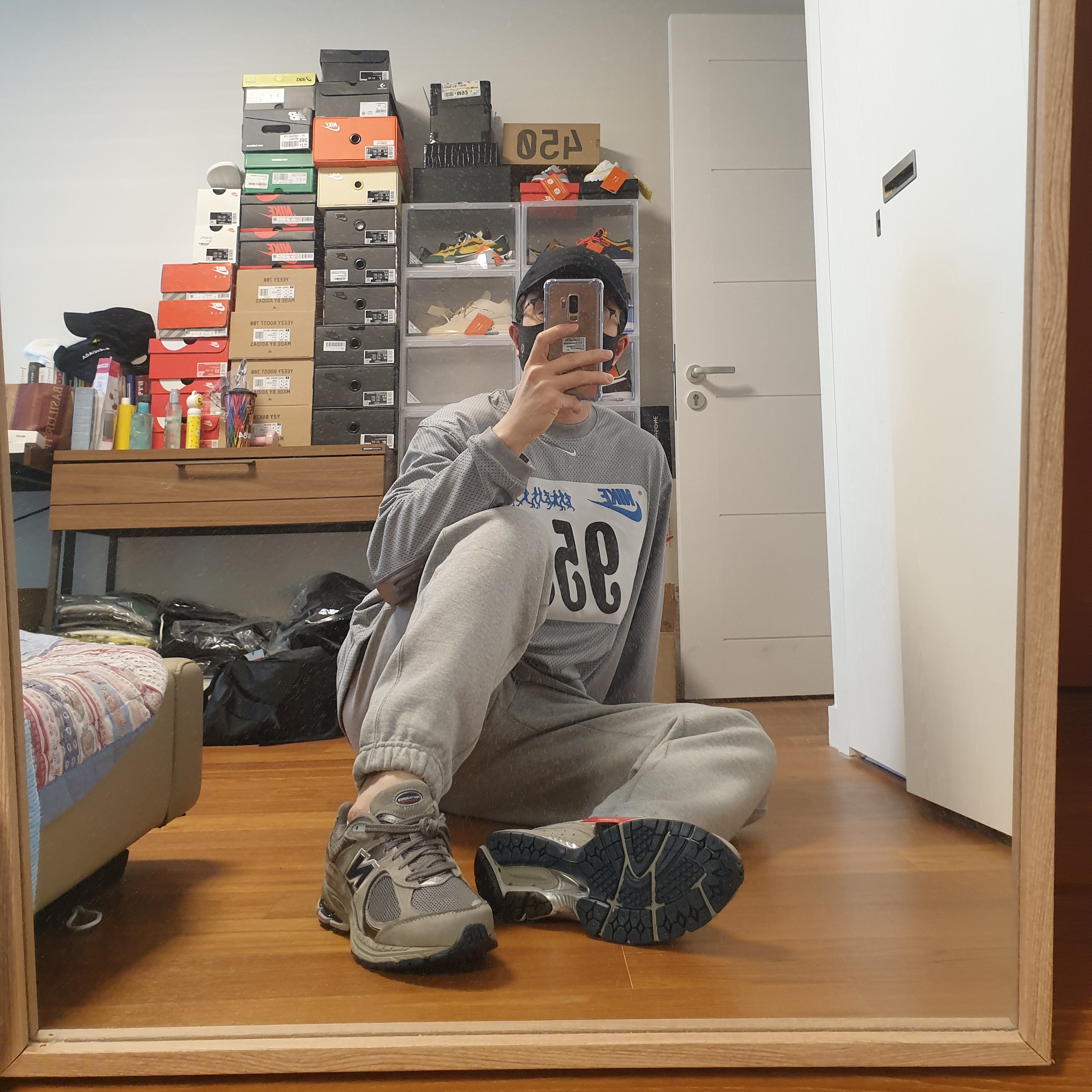 Nike x Drake Nocta NRG AU L91 Cap, Nike x Cactus Plant Flea Market L/S Jersey Grey - US/EU 착용 스타일 - 3