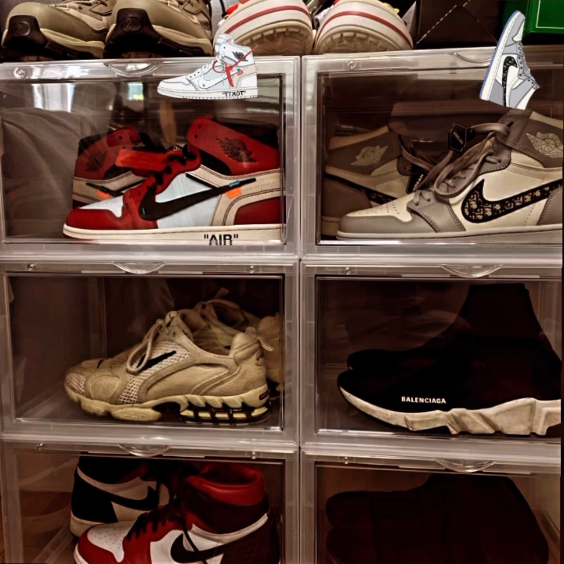 Jordan 1 x Off-White Retro High Chicago The Ten, Jordan 1 x Dior High OG 착용 스타일