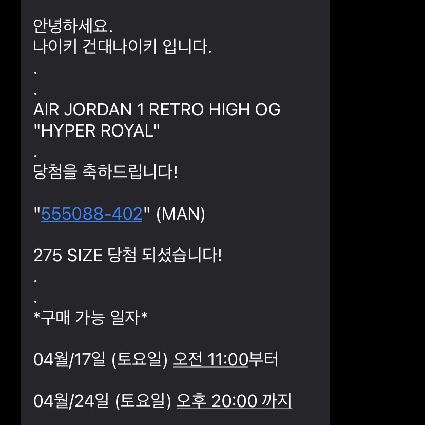 Jordan 1 Retro High OG Hyper Royal 착용 스타일 - 2