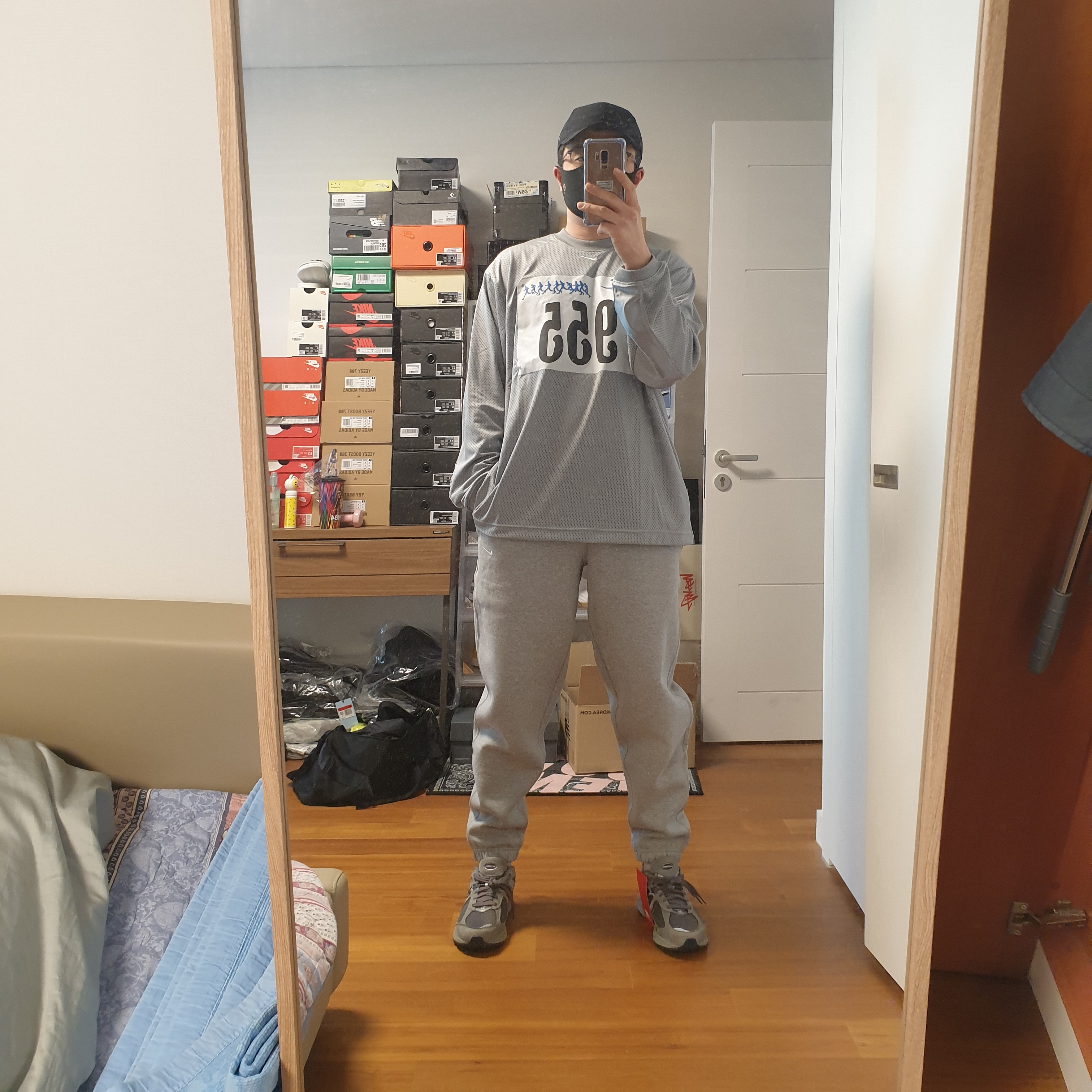 Nike x Drake Nocta NRG AU L91 Cap, Nike x Cactus Plant Flea Market L/S Jersey Grey - US/EU 착용 스타일 - 2