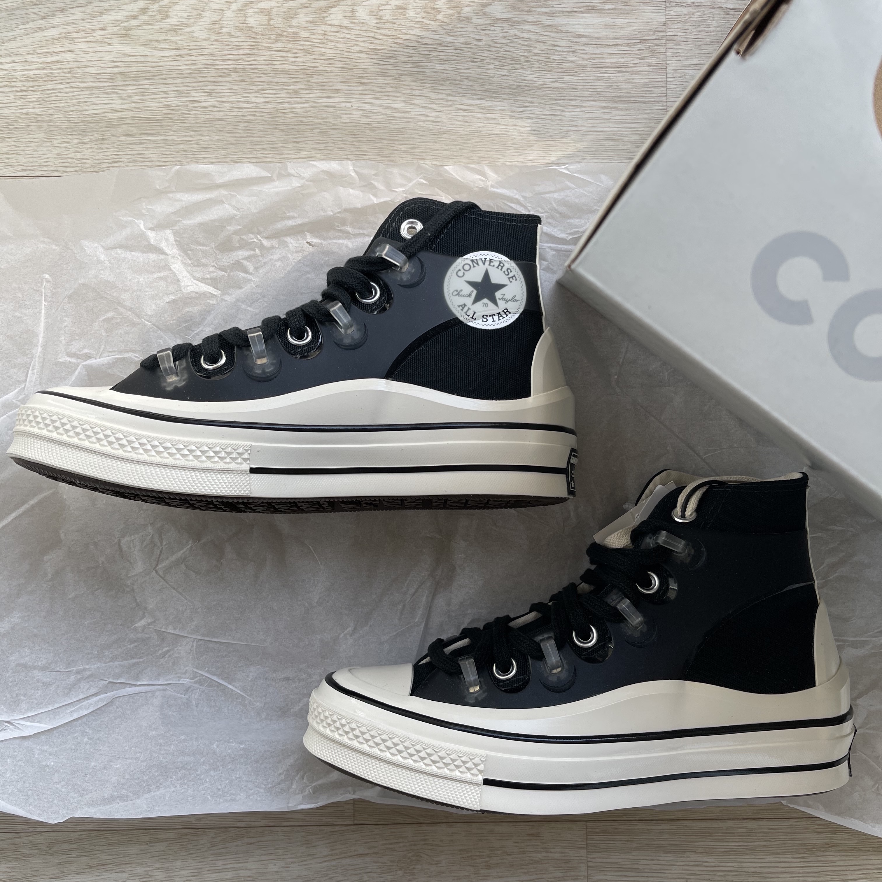 Converse x Kim Jones Chuck 70 Utility Wave High Black 착용 스타일 - 2