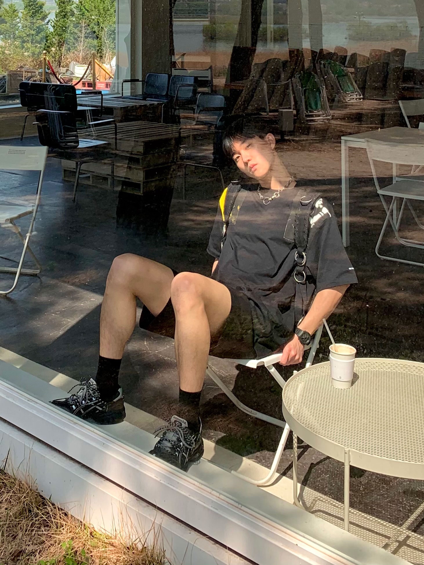 Asics x Andersson Bell Gel-1090 Black Silver 착용 스타일