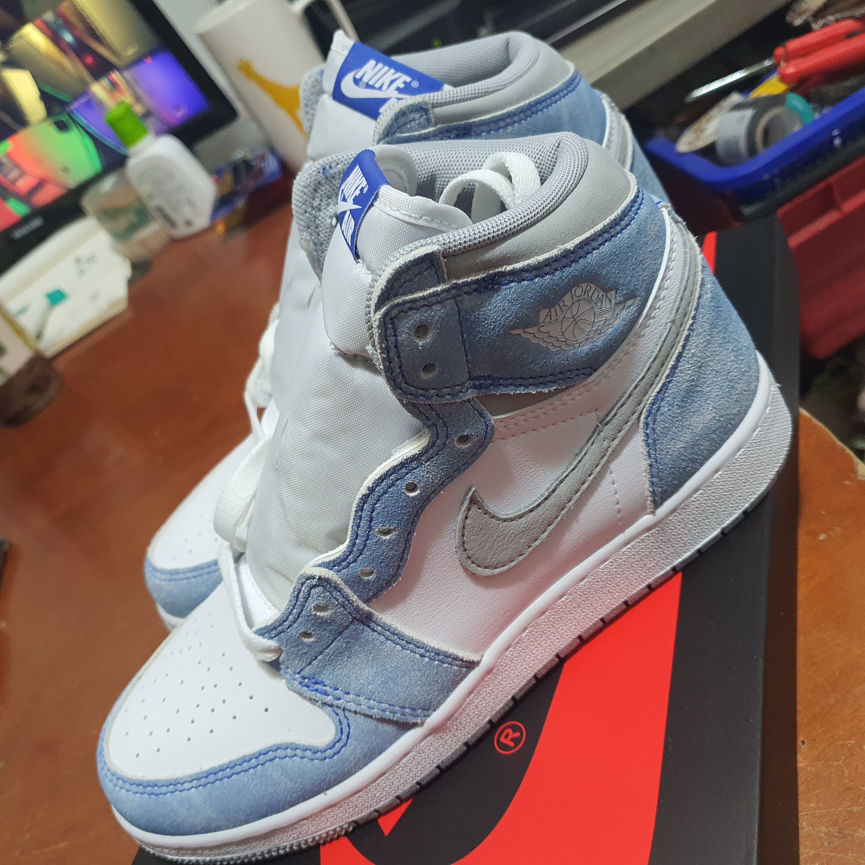 (GS) Jordan 1 Retro High OG Hyper Royal 착용 스타일
