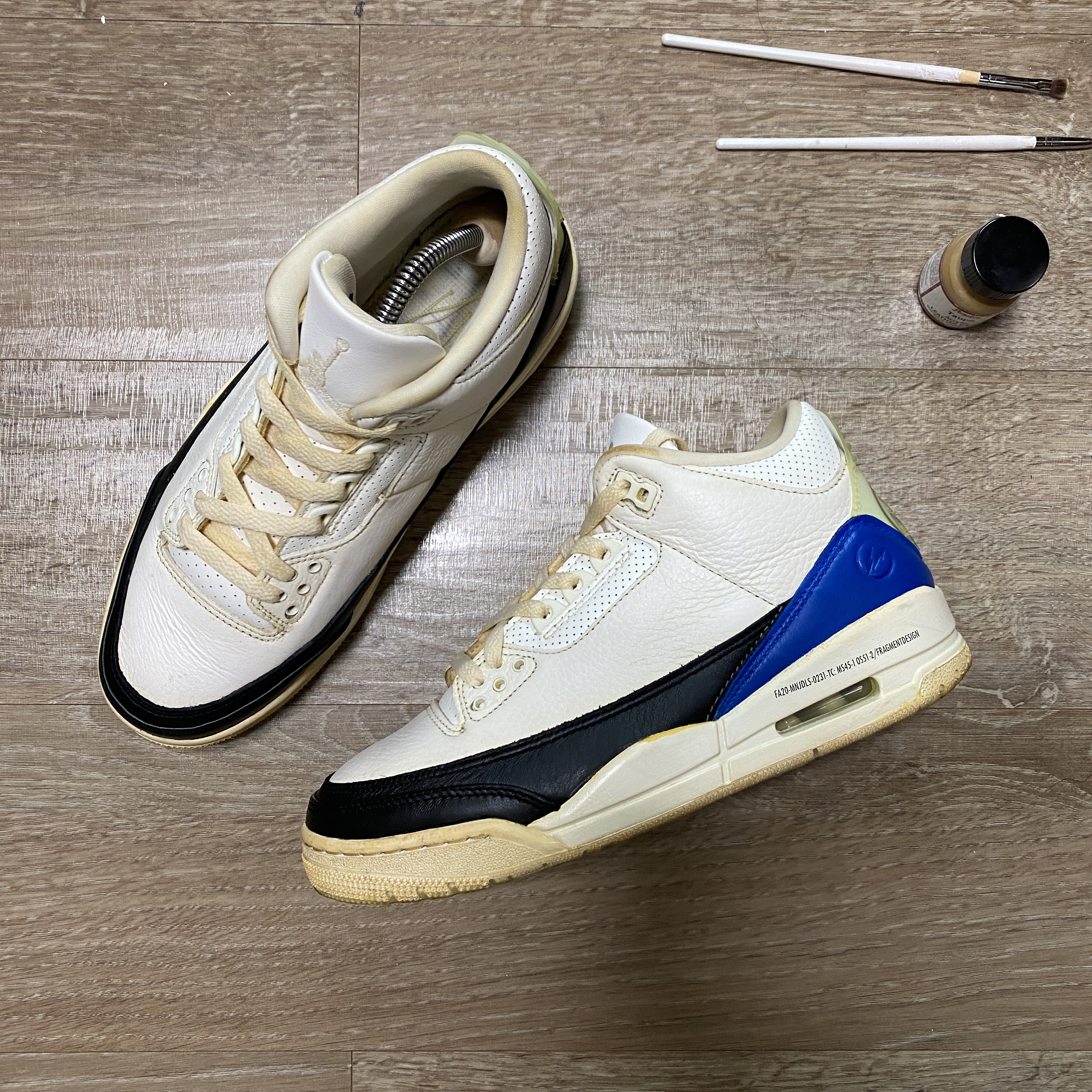 Jordan 3 x Fragment Retro SP White Black 착용 스타일 - 3