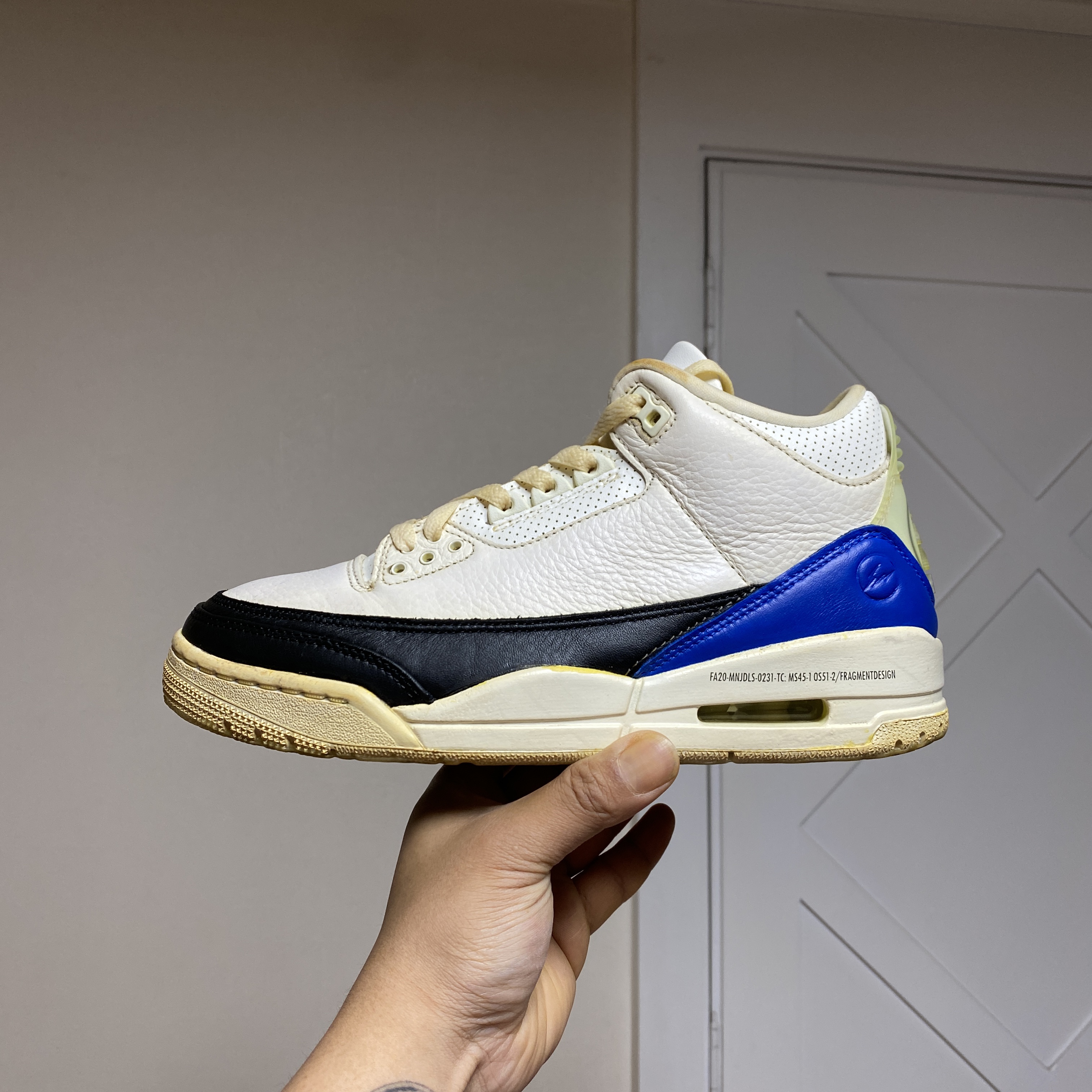 Jordan 3 x Fragment Retro SP White Black 착용 스타일 - 1
