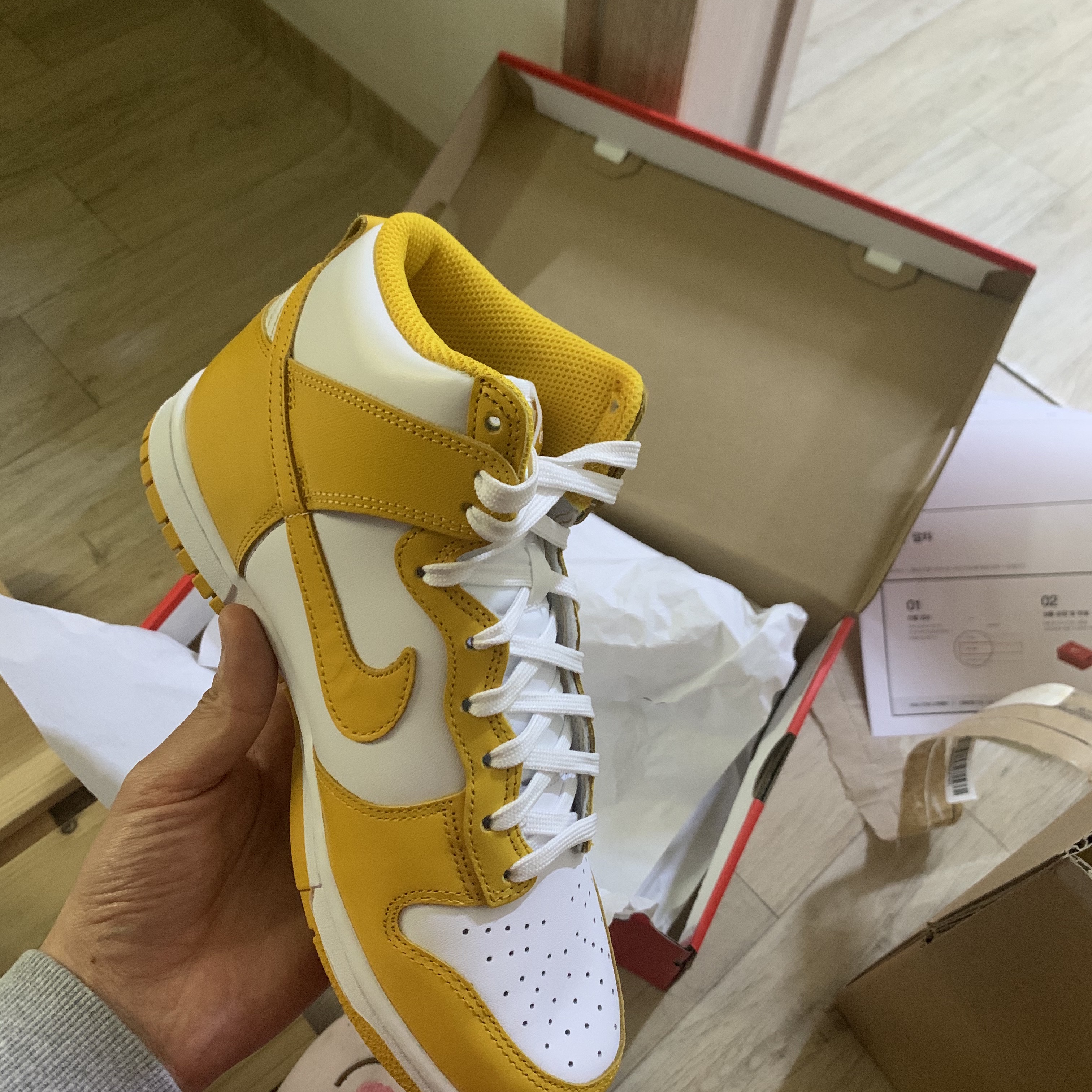 (W) Nike Dunk High Dark Sulfur 착용 스타일