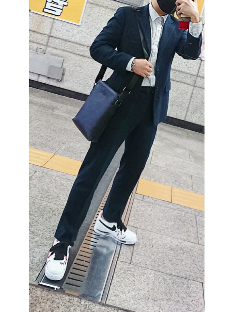 Nike x Peaceminusone Air Force 1 Low Para-Noise 2.0 착용 스타일 - 1
