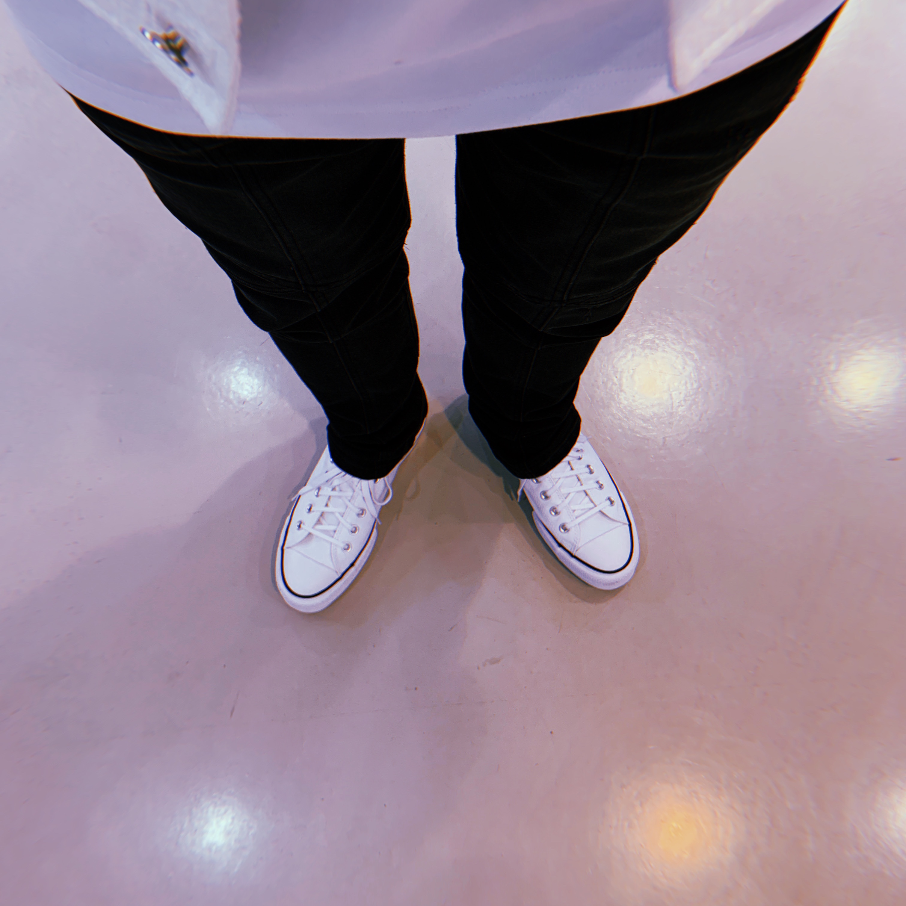 (W) Converse Chuck Taylor All Star Lift Ox White Black 착용 스타일 - 1