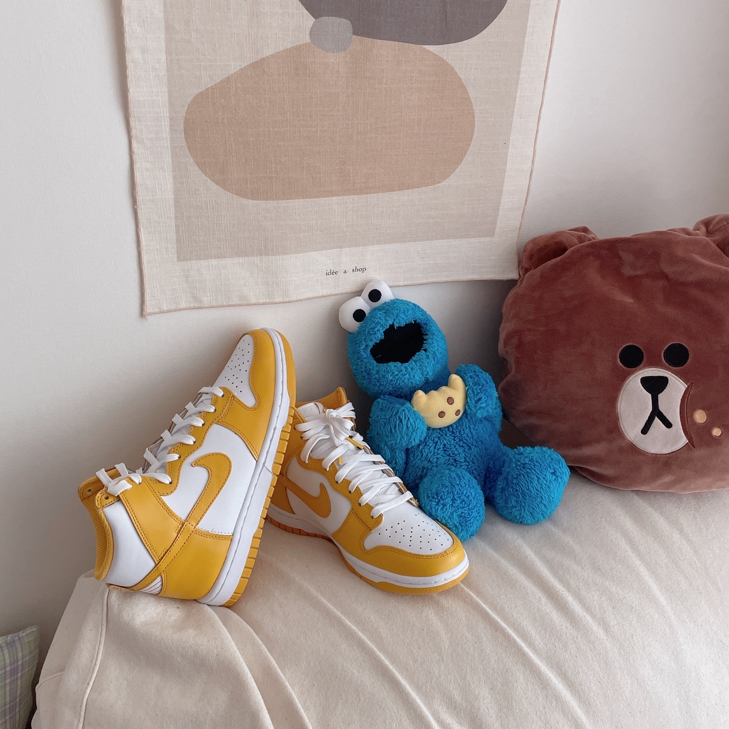 (W) Nike Dunk High Dark Sulfur 착용 스타일