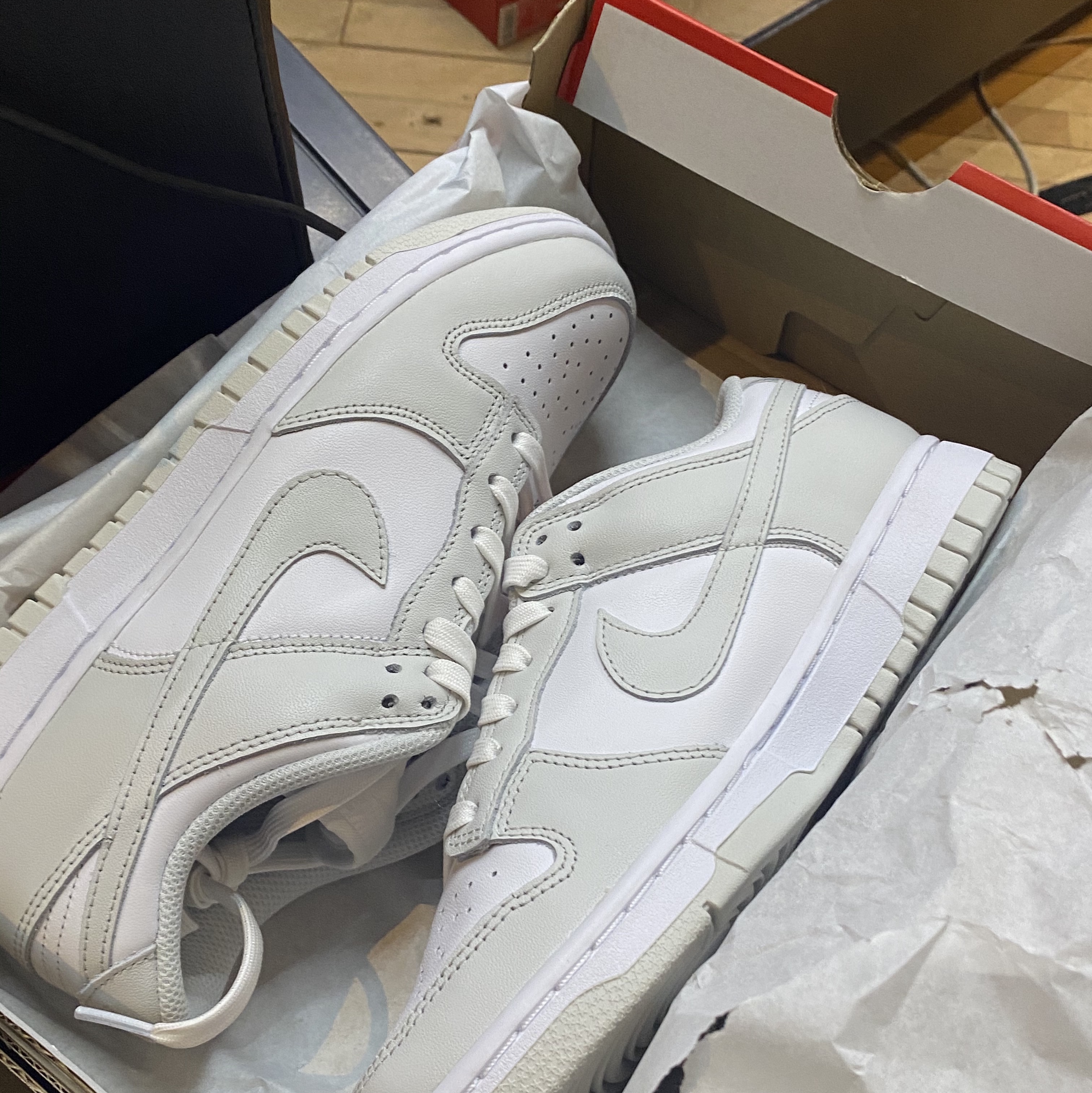 (W) Nike Dunk Low Photon Dust 착용 스타일