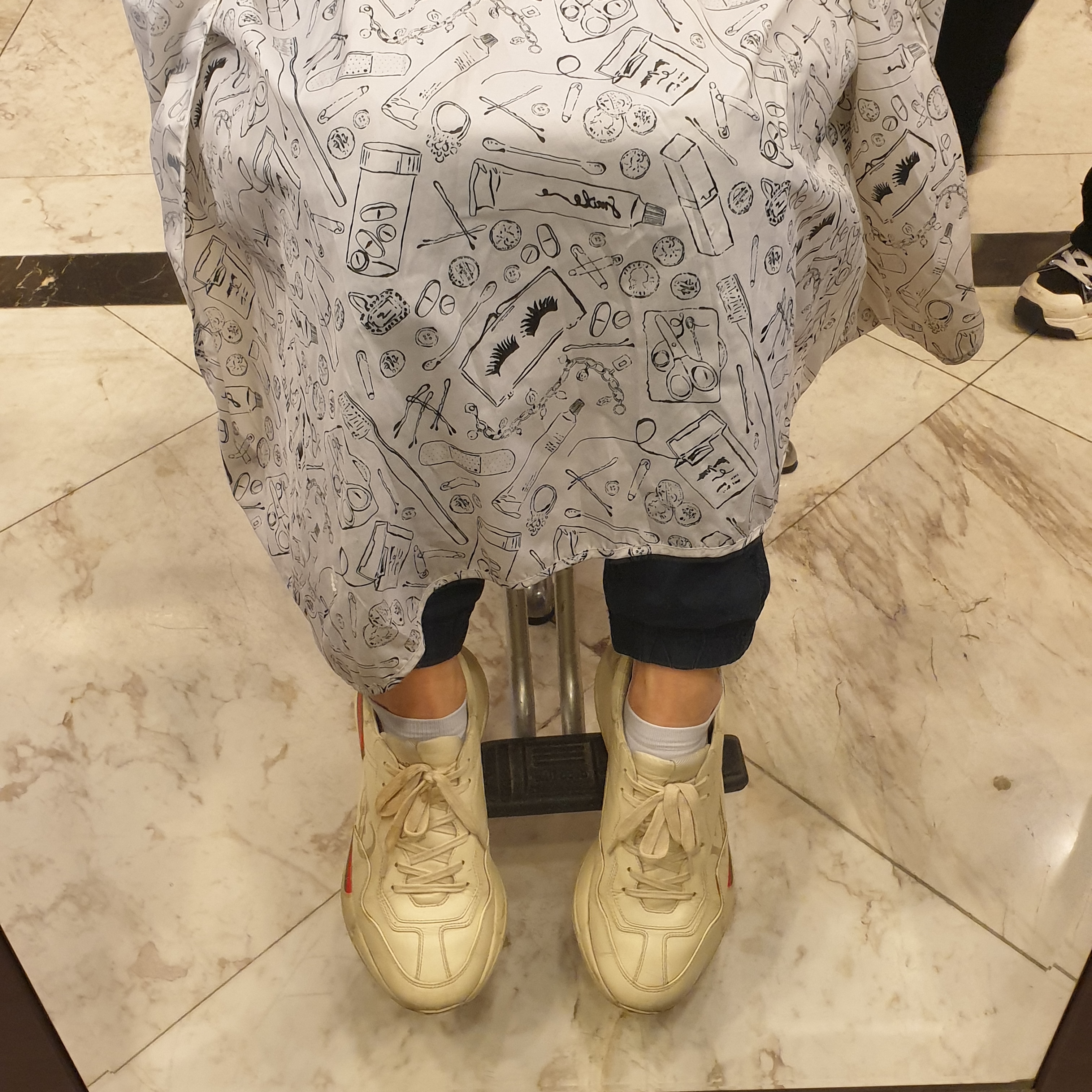 Gucci Rhyton Leather Sneakers Logo 착용 스타일 - 2