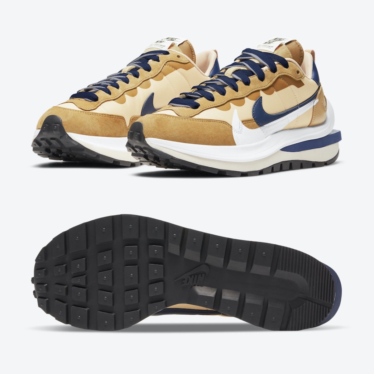 Nike x Sacai VaporWaffle Sesame and Blue Void, Nike x Sacai VaporWaffle Dark Iris 착용 스타일 - 2