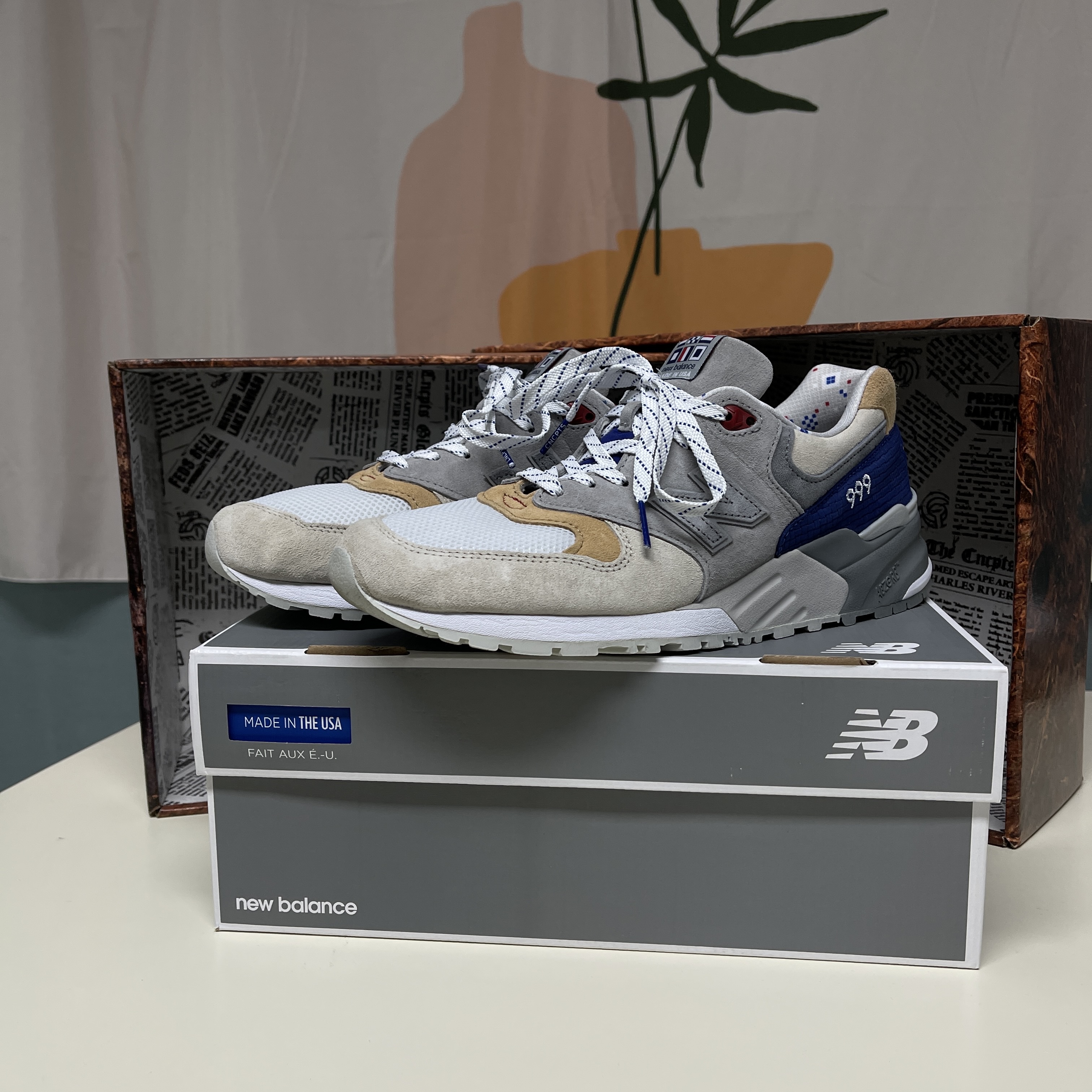 New Balance x Concepts 999 Made in USA Hyannis Blue (Regular Box) 착용 스타일 - 3