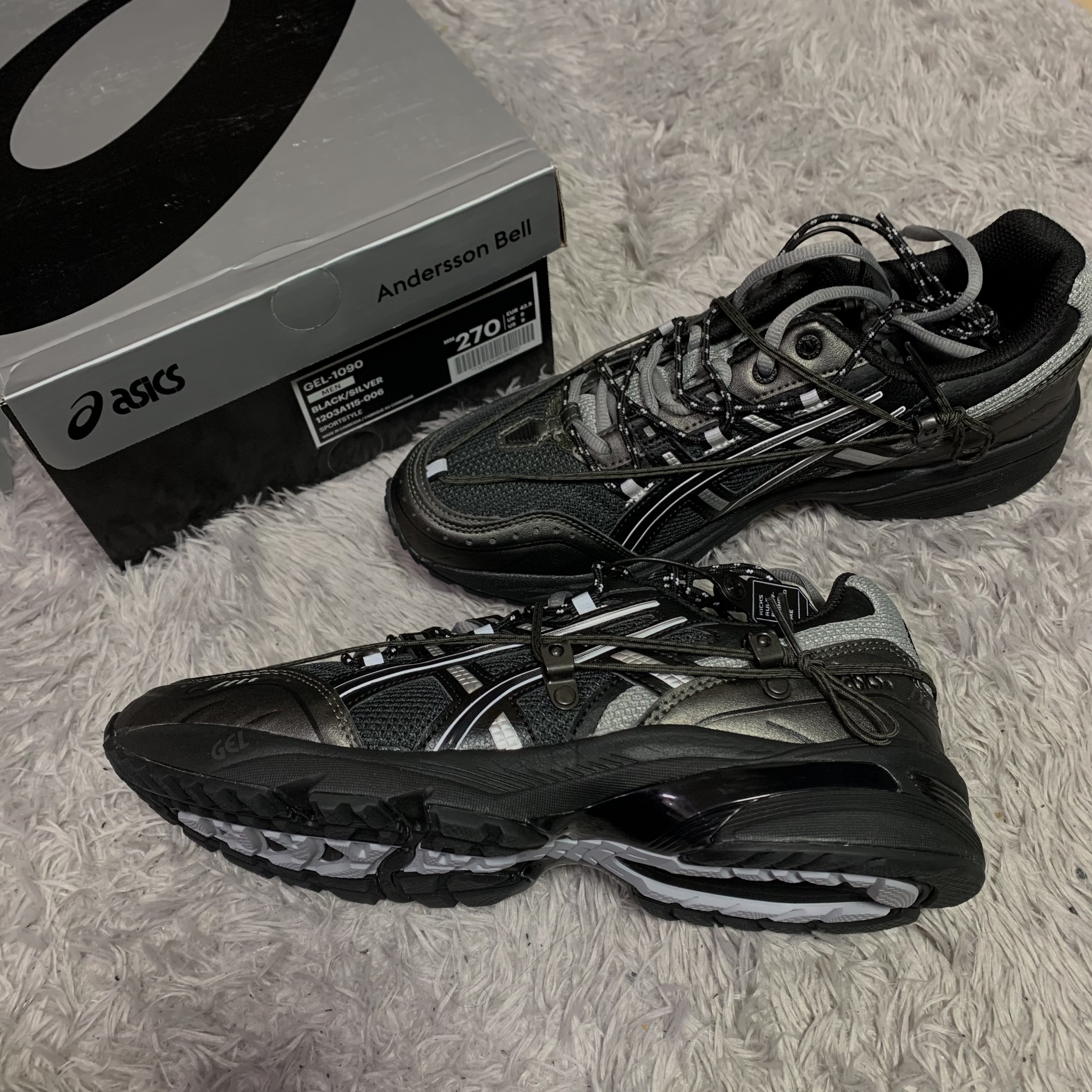 Asics x Andersson Bell Gel-1090 Black Silver 착용 스타일