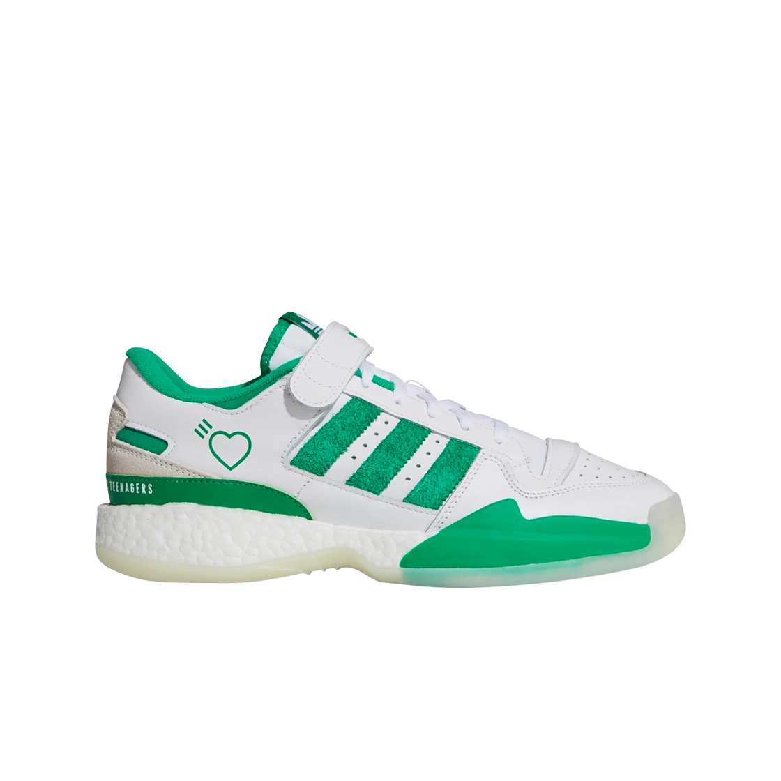아디다스 x 휴먼 메이드 포럼 로우 화이트 그린(Adidas x Human Made Forum Low White Green)