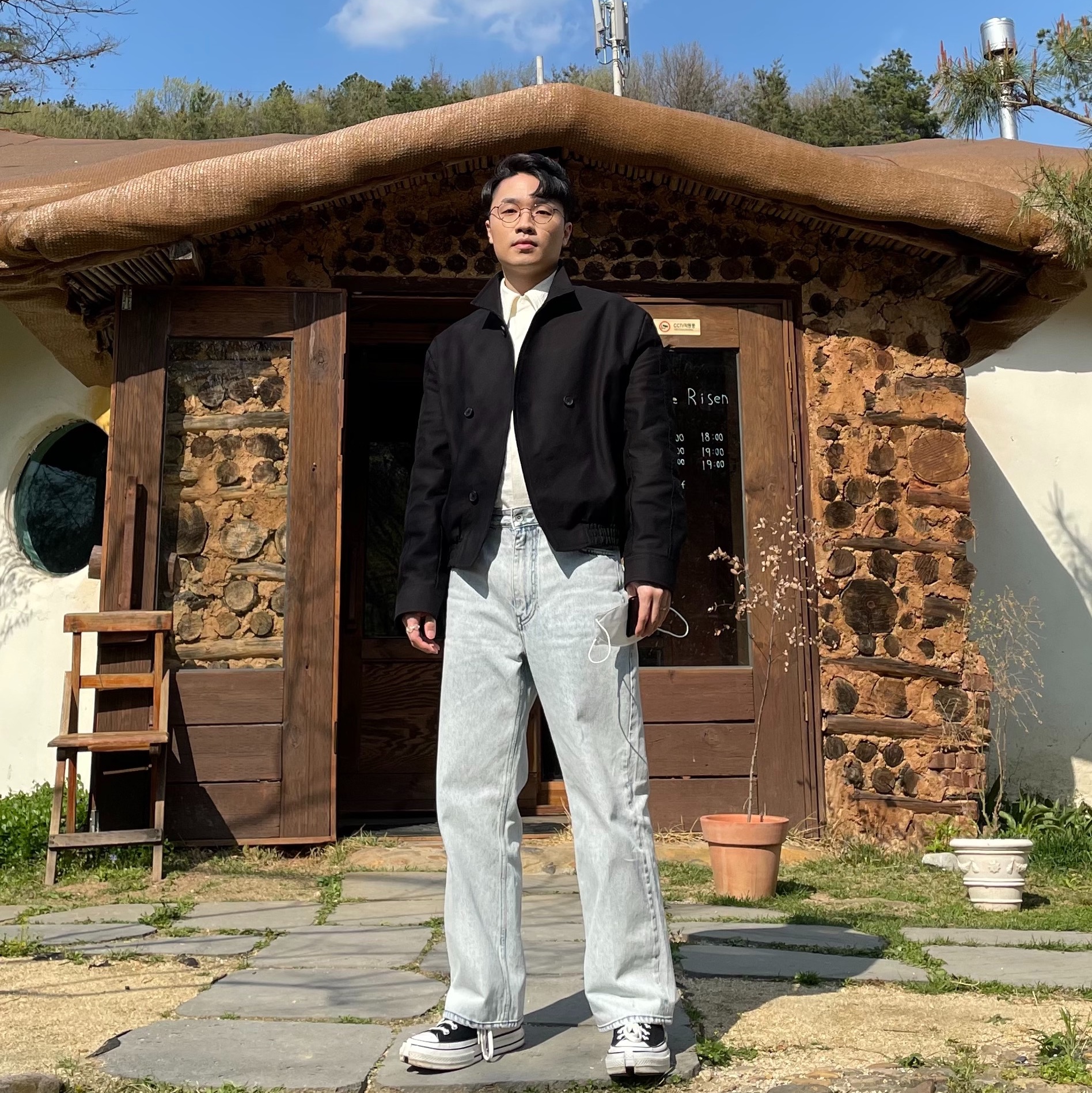 Converse x Feng Chen Wang Chuck 70 2-in-1 Natural Ivory Black 착용 스타일 - 1