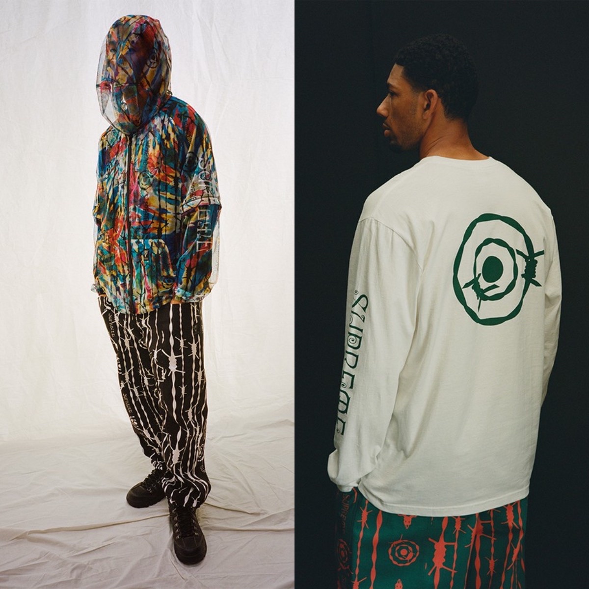 Supreme x South2 West8 L/S Pocket T-Shirt Teal - 21SS, Supreme x South2 West8 Jungle Hat Black - 21SS 착용 스타일 - 3
