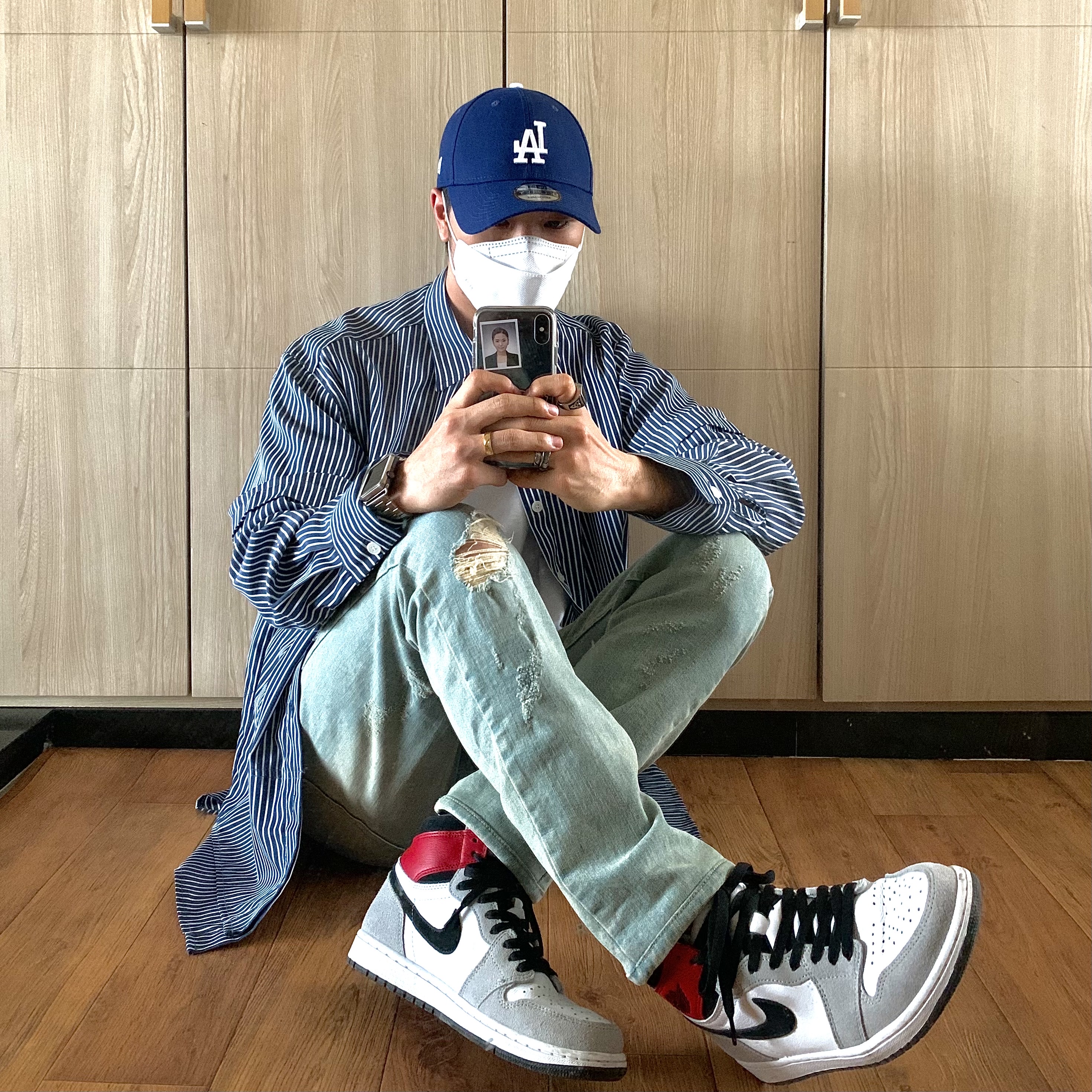 Jordan 1 Retro High OG Light Smoke Grey 착용 스타일