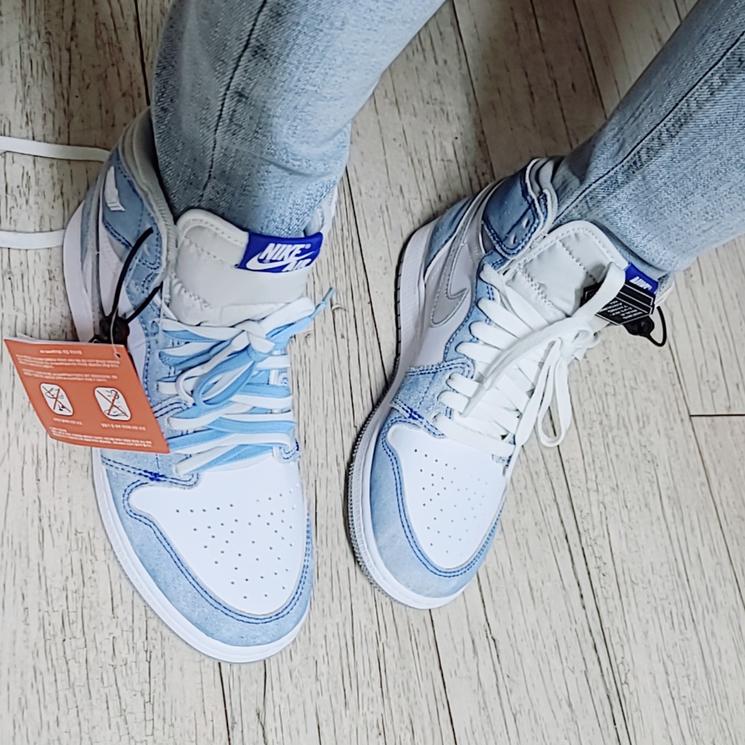 (GS) Jordan 1 Retro High OG Hyper Royal 착용 스타일 - 3