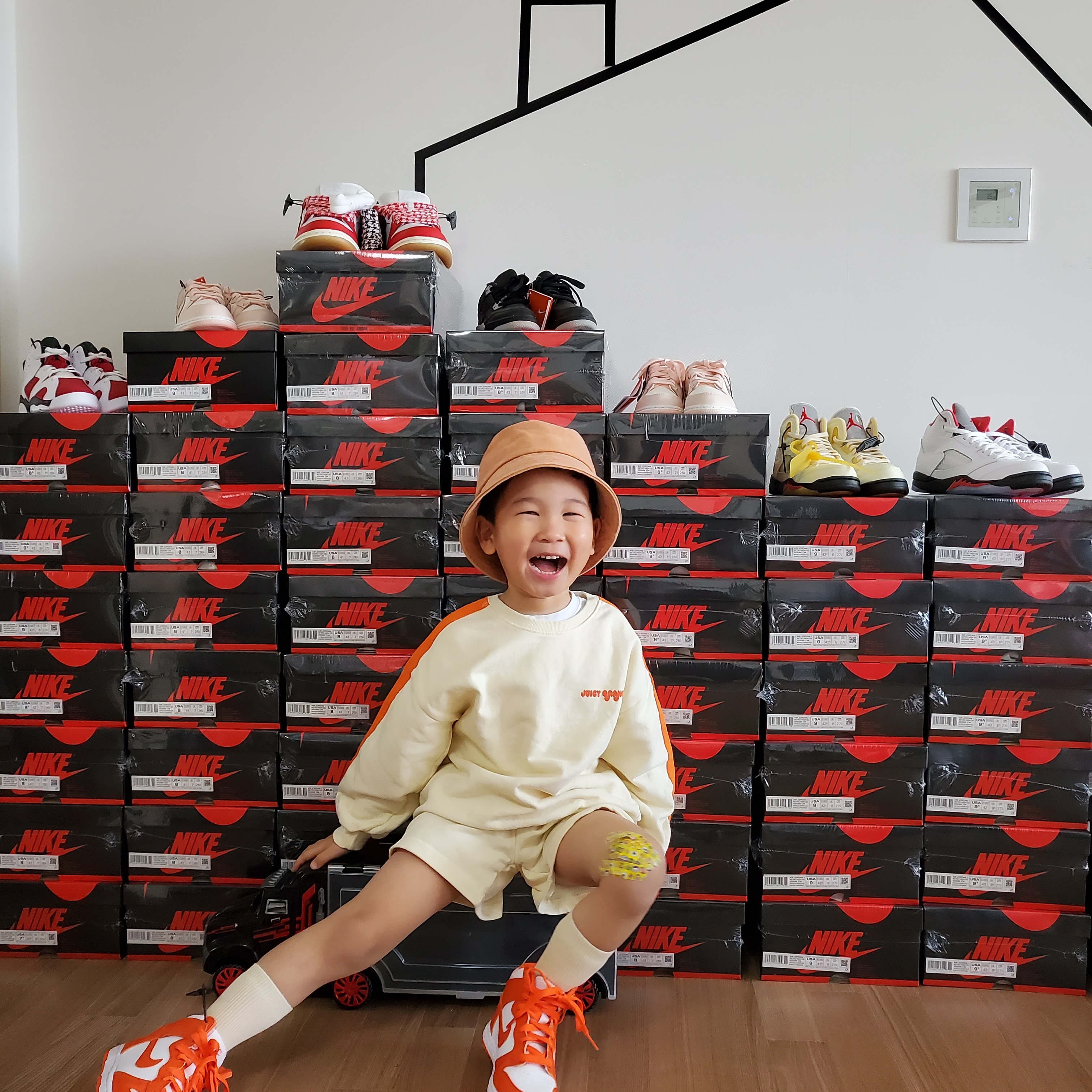 (PS) Nike Dunk High Orange Blaze 착용 스타일 - 3