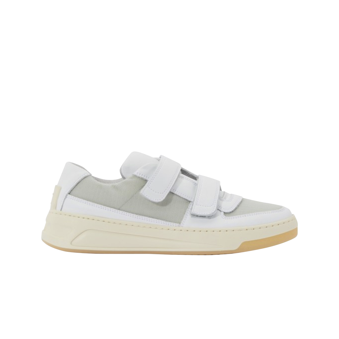 AD0124-ANC (W) Acne Studios Steffey Patch Velcro Strap Sneakers White