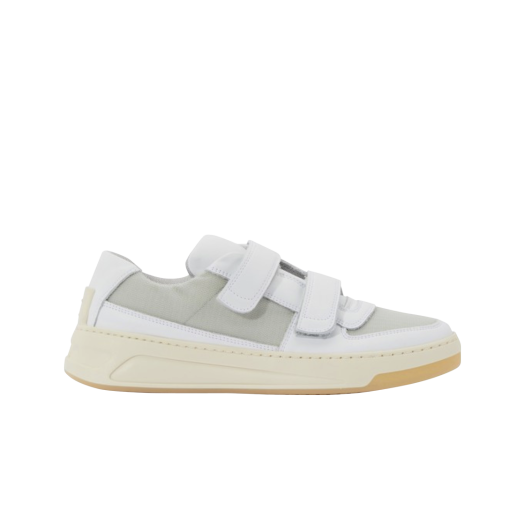(W) Acne Studios Steffey Patch Velcro Strap Sneakers White
