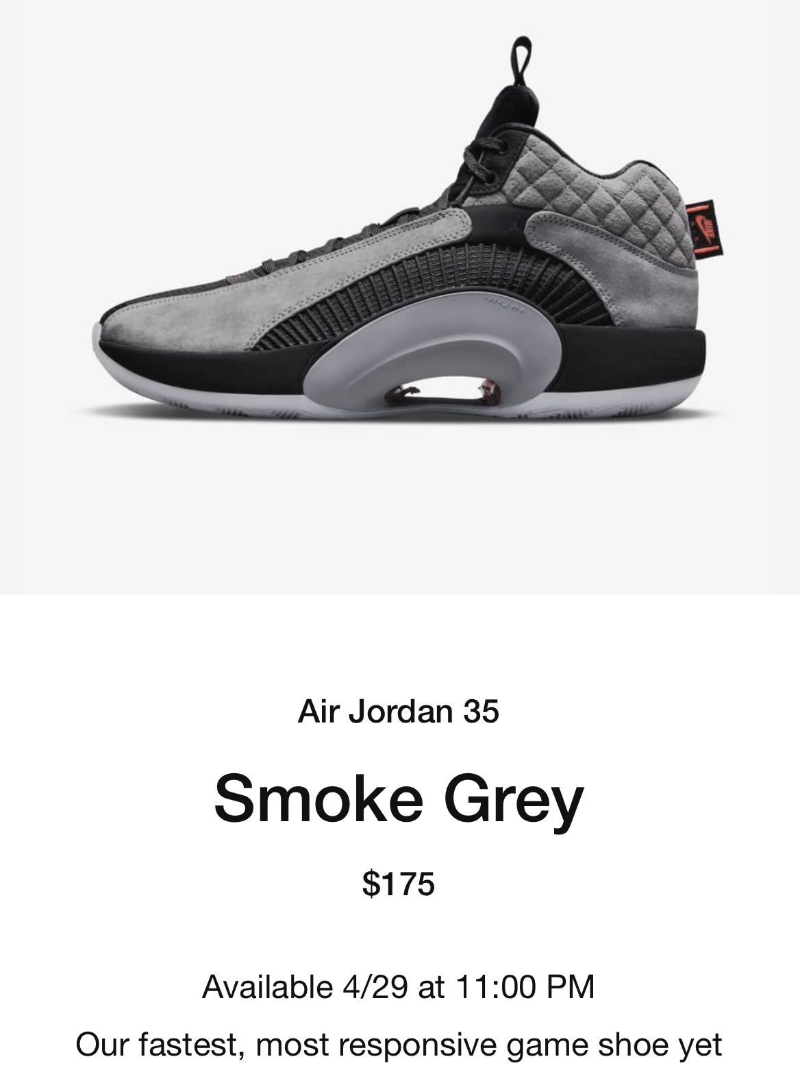 Jordan XXXV Smoke Grey 착용 스타일