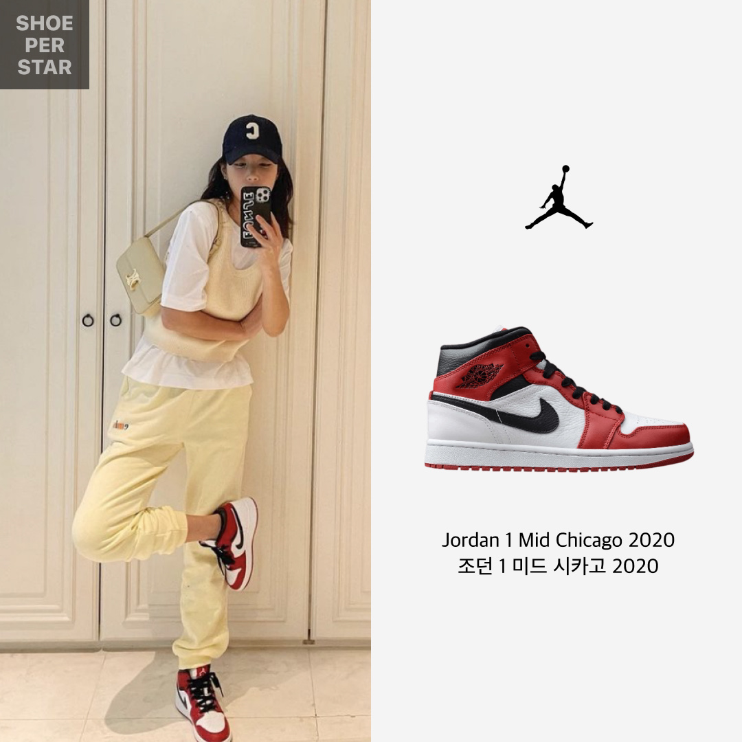 Jordan 1 Mid Chicago 2020 착용 스타일 - 1