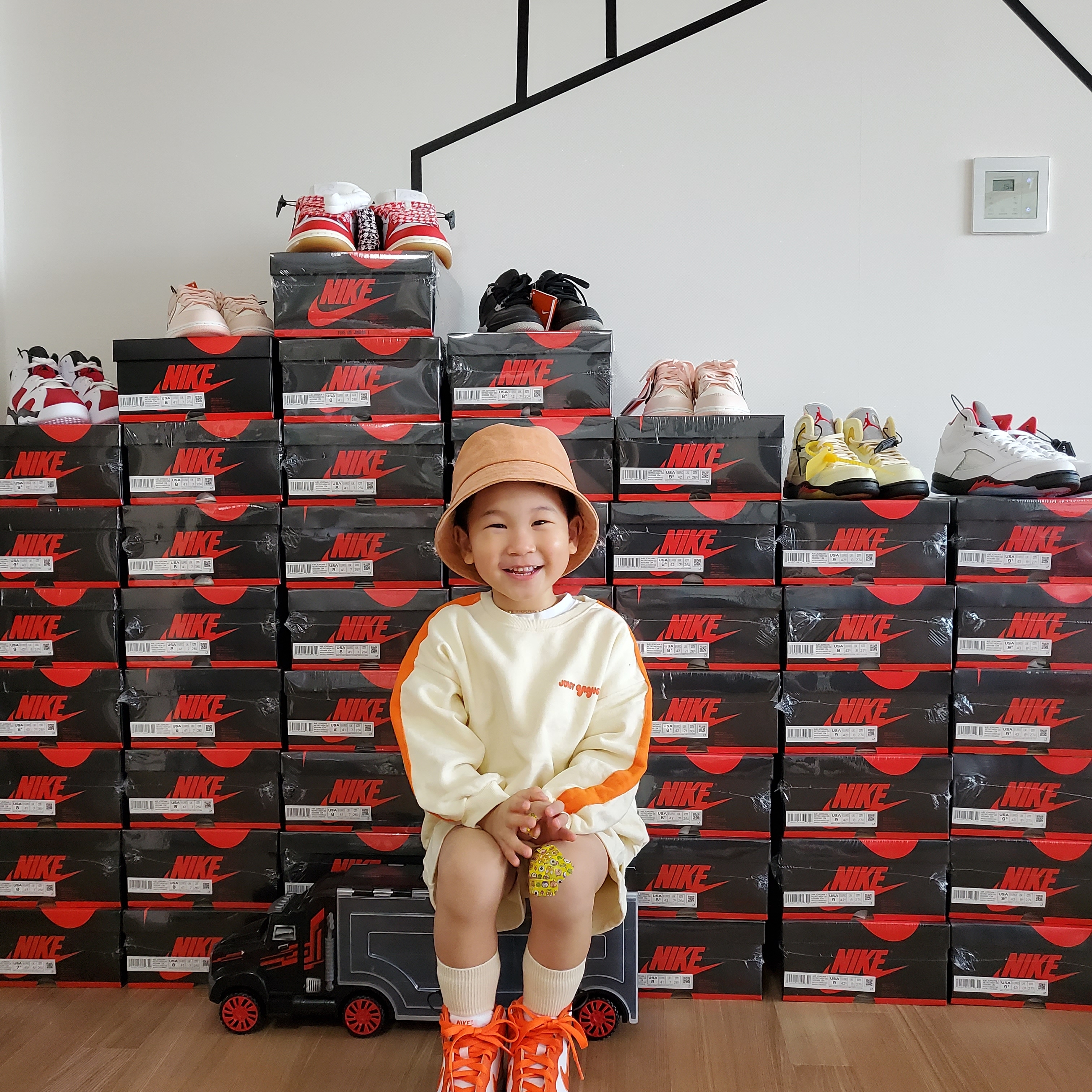 (PS) Nike Dunk High Orange Blaze 착용 스타일 - 1