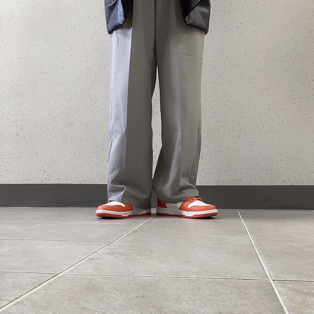 (W) Nike Dunk High Orange Blaze 착용 스타일 - 1