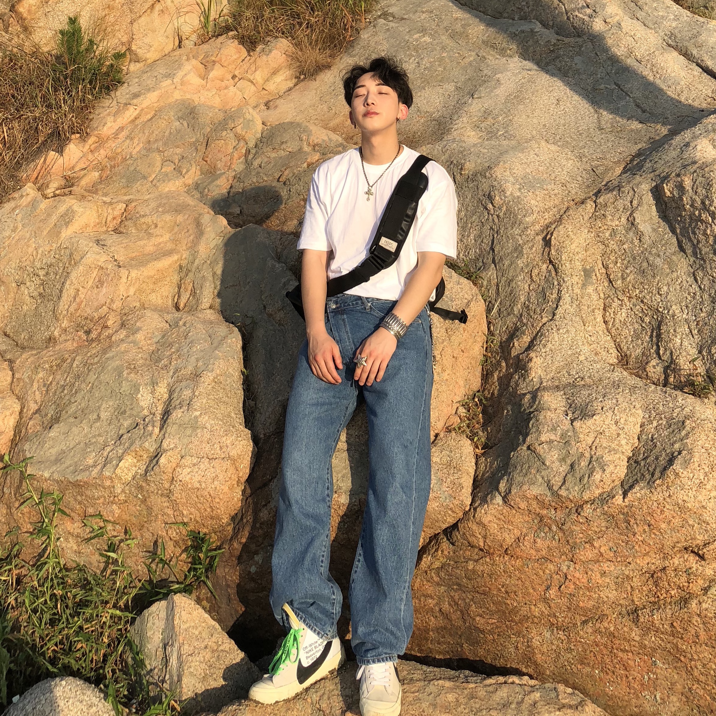 Nike x Off-White Blazer Mid White OG The Ten 착용 스타일 - 2