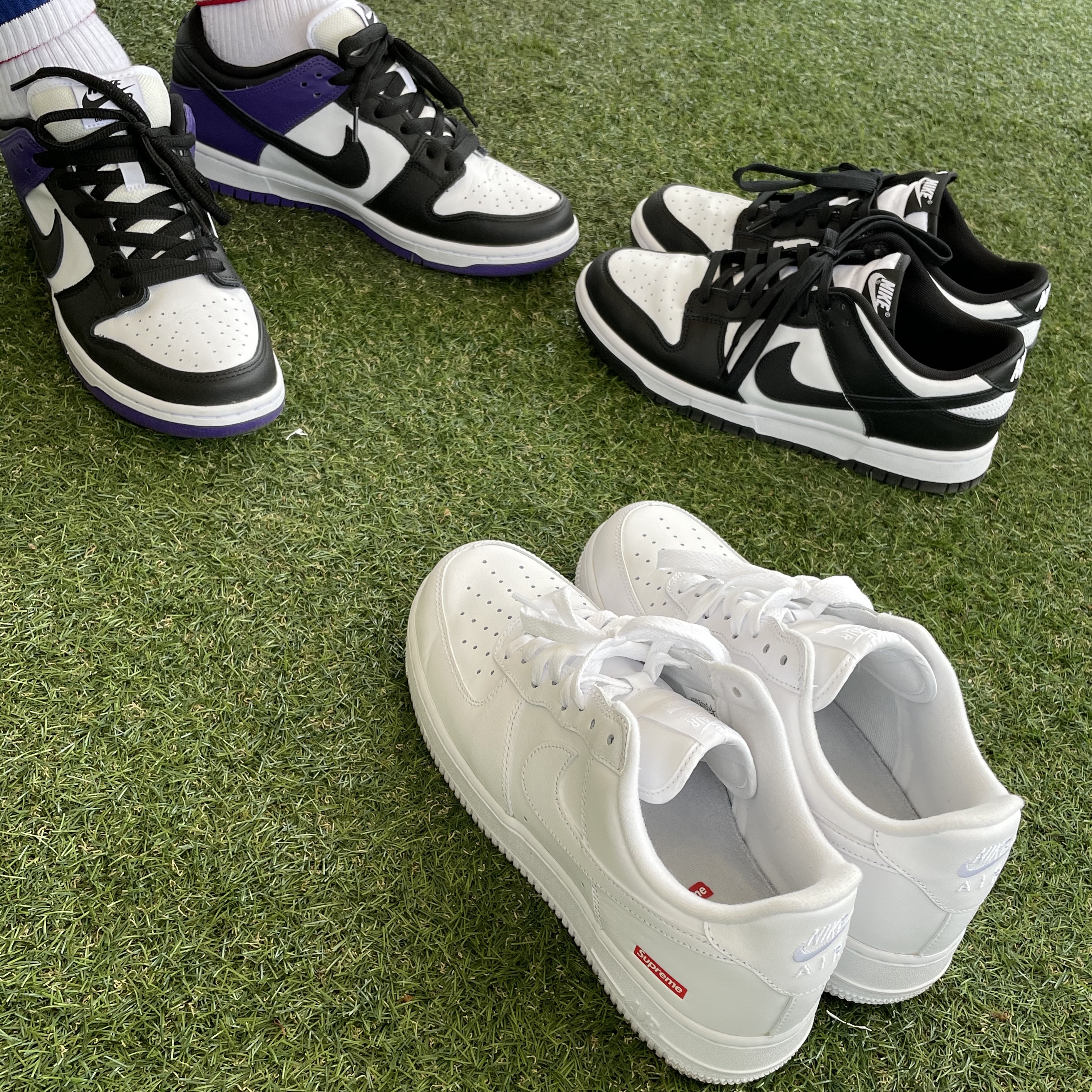 Nike SB Dunk Low Pro Court Purple, Nike Dunk Low Retro Black 착용 스타일 - 2