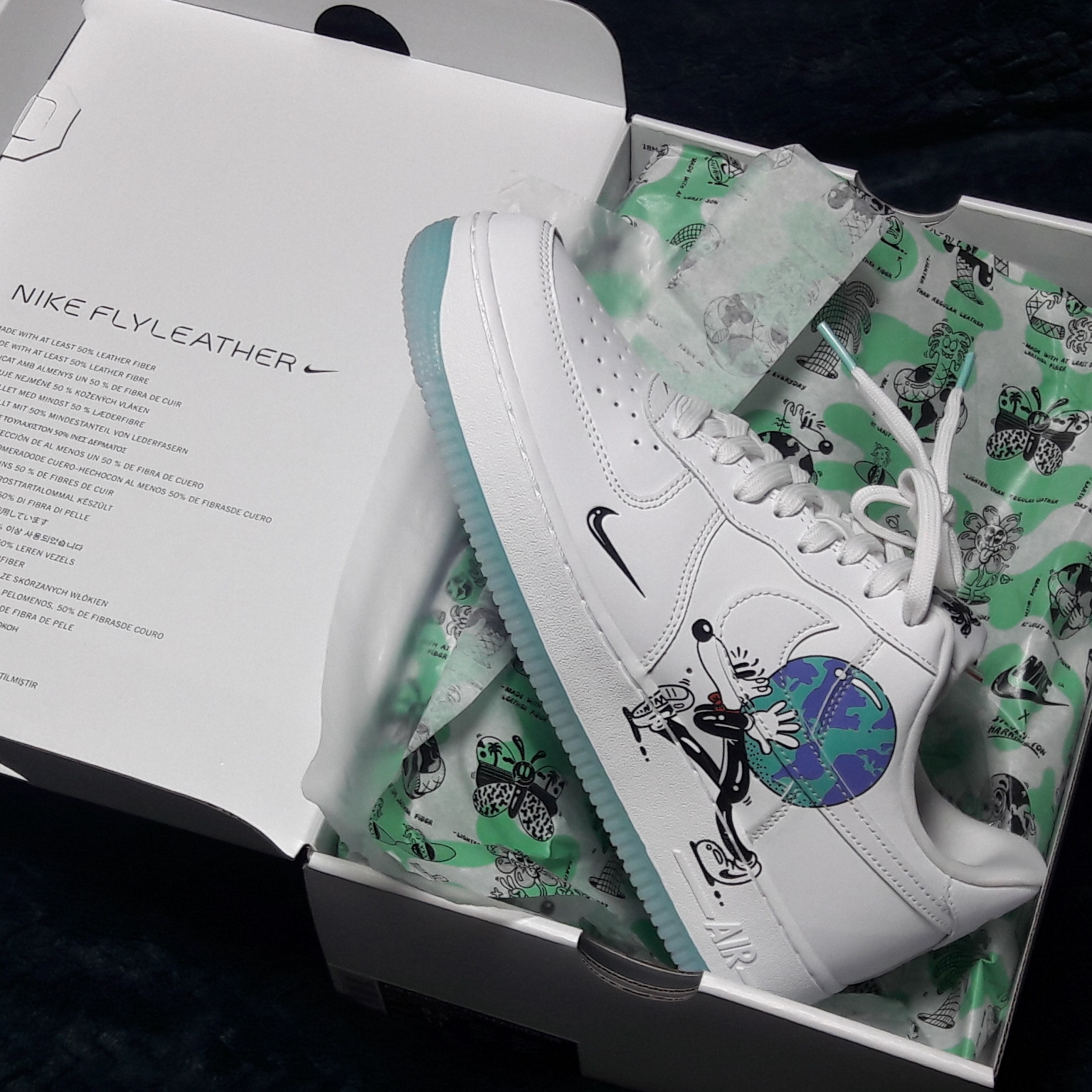 Nike x Steve Harrington Air Force 1 Flyleather Earth Day 2019 착용 스타일