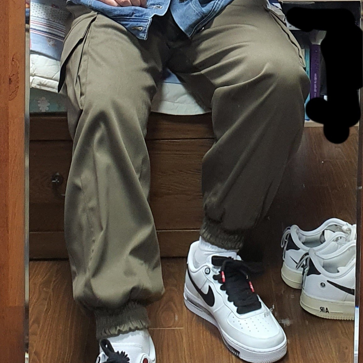 Nike x Peaceminusone Air Force 1 Low Para-Noise 2.0, Nike Air Force 1 Low Utility White Black 착용 스타일