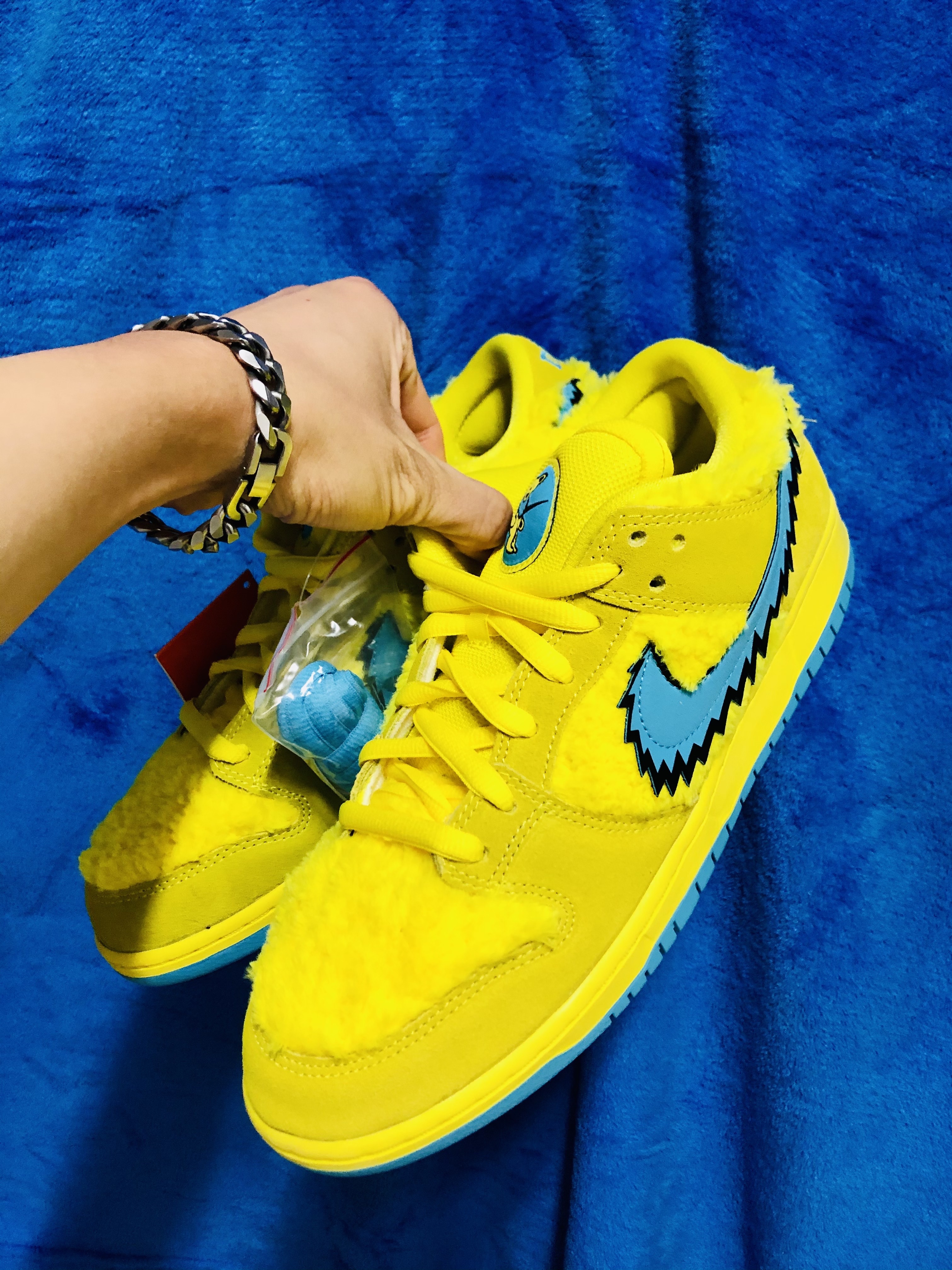Nike x Grateful Dead SB Dunk Low Yellow Bear ์ฐฉ์ฉ ์คํ์ผ - 5