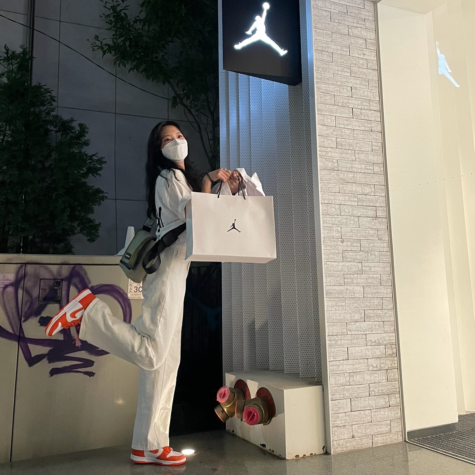 (W) Nike Dunk High Orange Blaze, Nike Dunk High Retro Orange Blaze 착용 스타일
